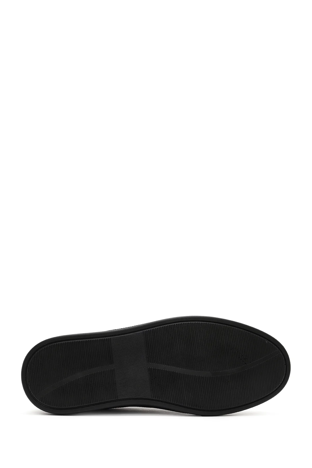 Kadın Siyah Bağcıklı Deri Sneaker - Image 4