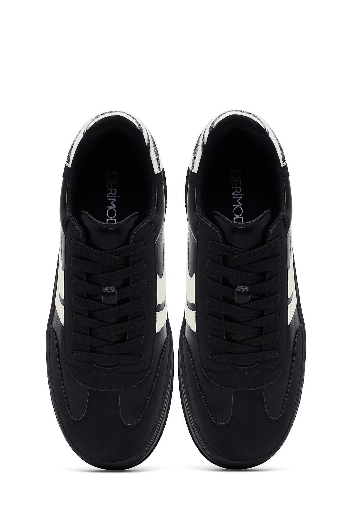 Kadın Siyah Bağcıklı Kalın Tabanlı Sneaker - Image 7