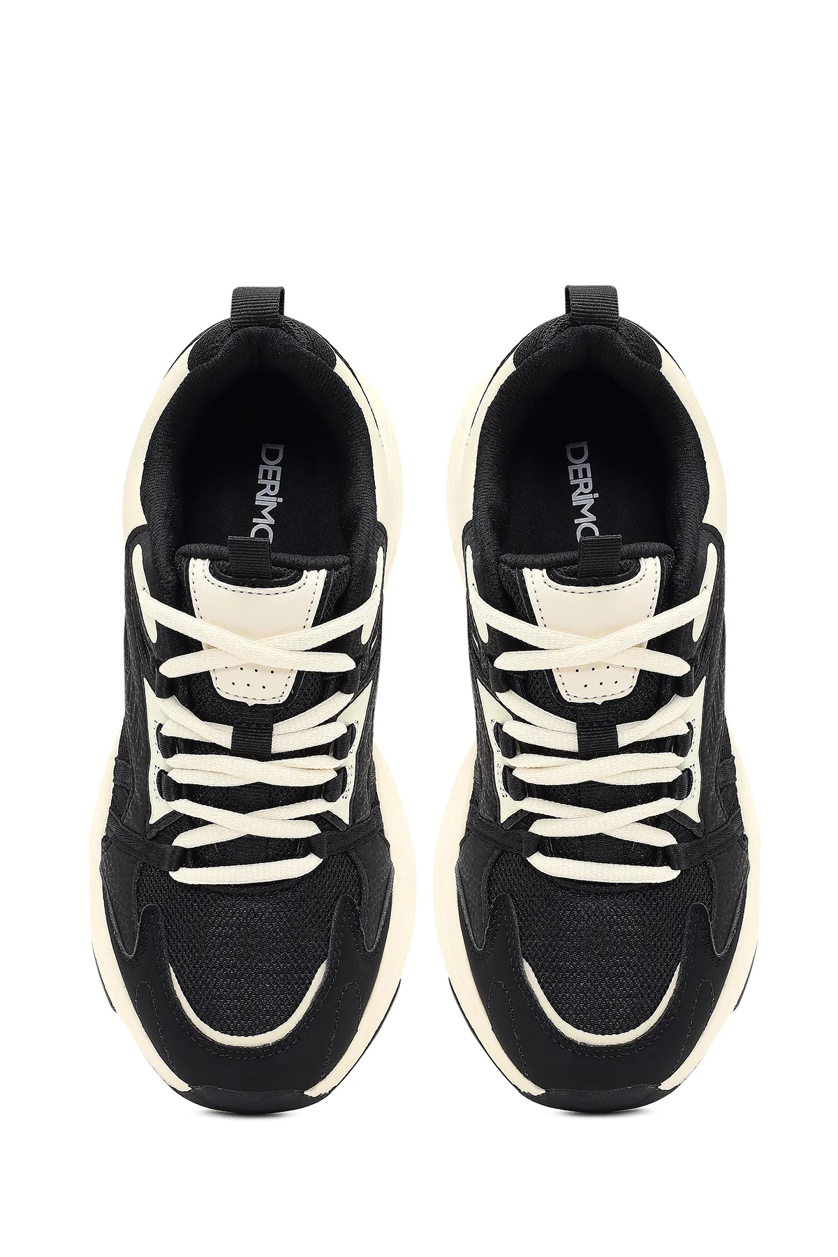 Kadın Siyah Bağcıklı Kalın Tabanlı Sneaker - Image 5