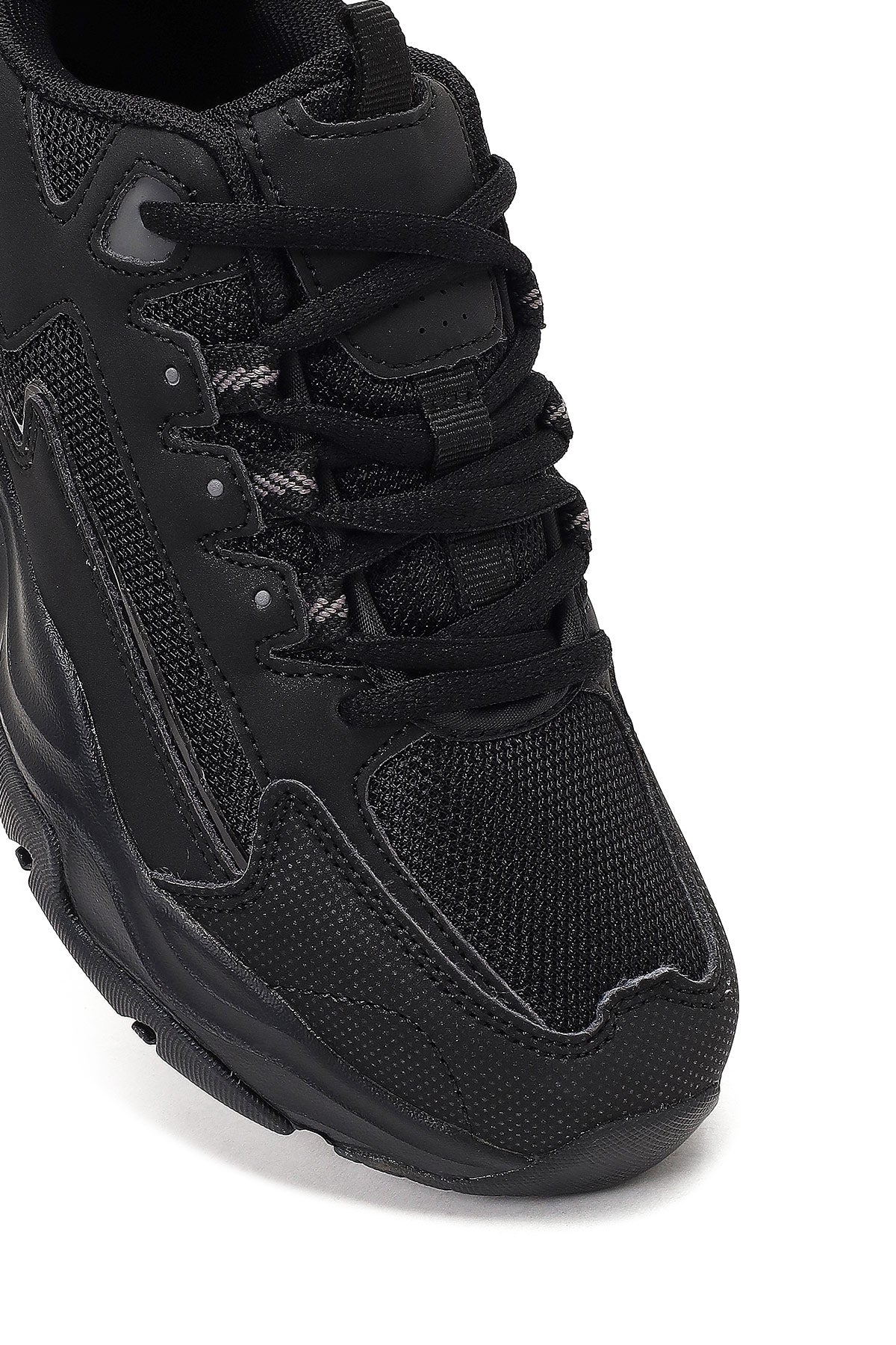 Kadın Siyah Bağcıklı Kalın Tabanlı Sneaker - Image 9