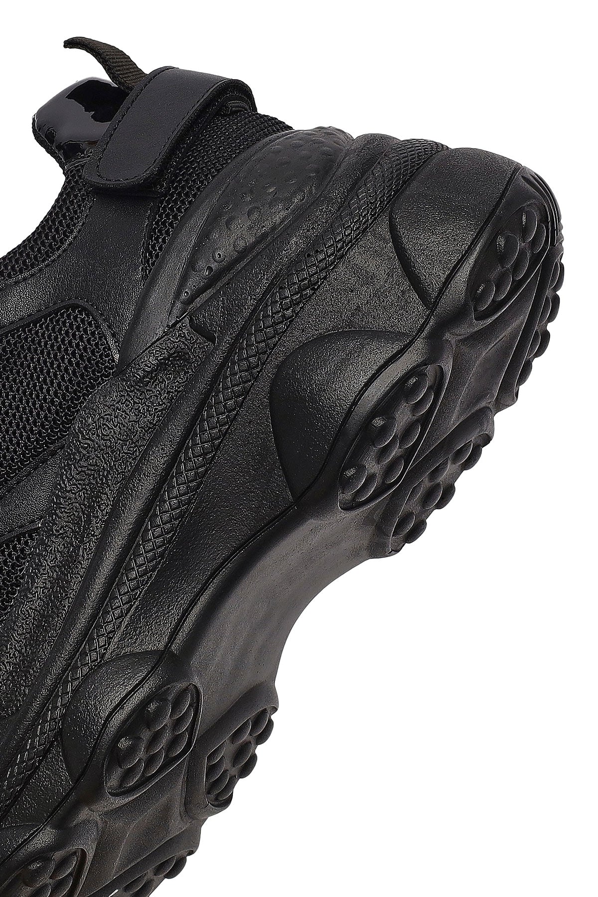 Kadın Siyah Bağcıklı Kalın Tabanlı Sneaker - Image 8