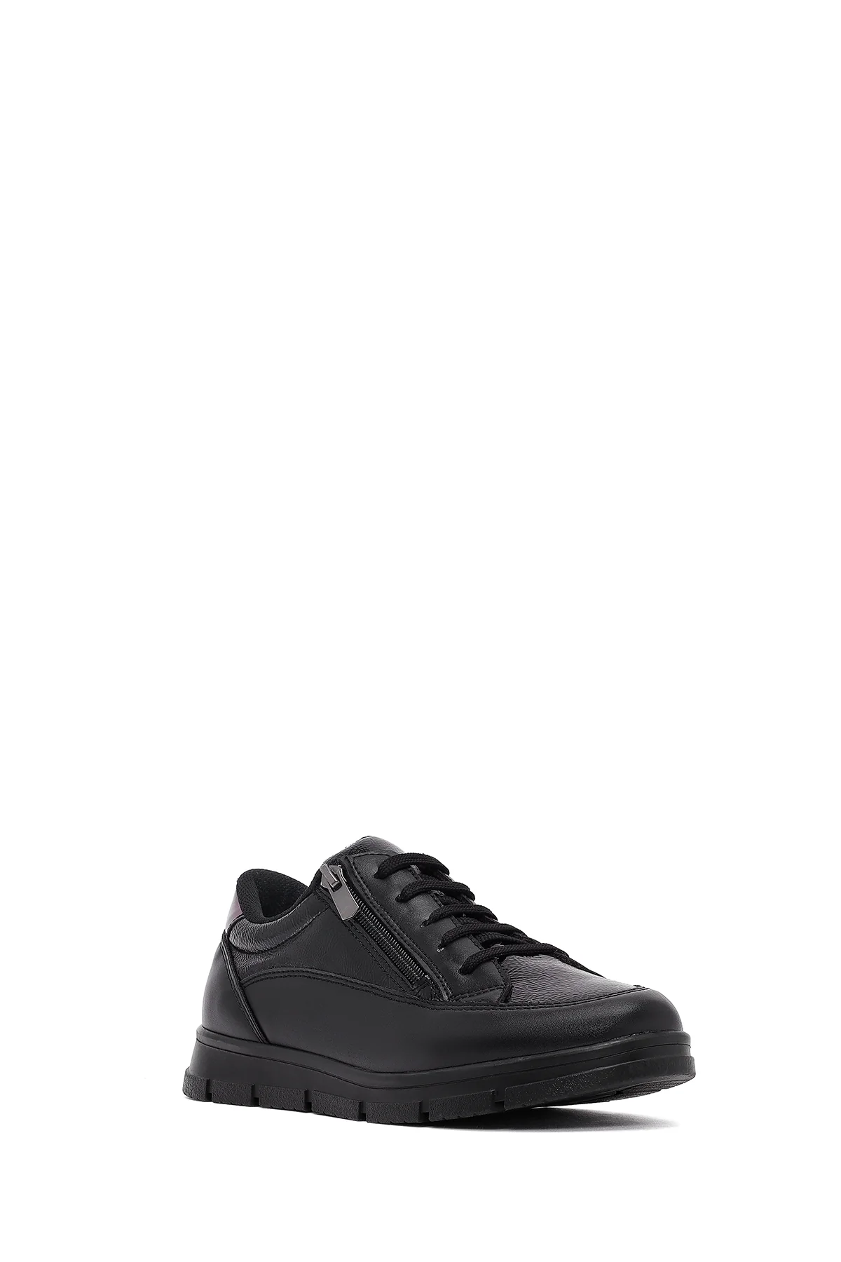 Kadın Siyah Bağcıklı Sneaker - Image 6