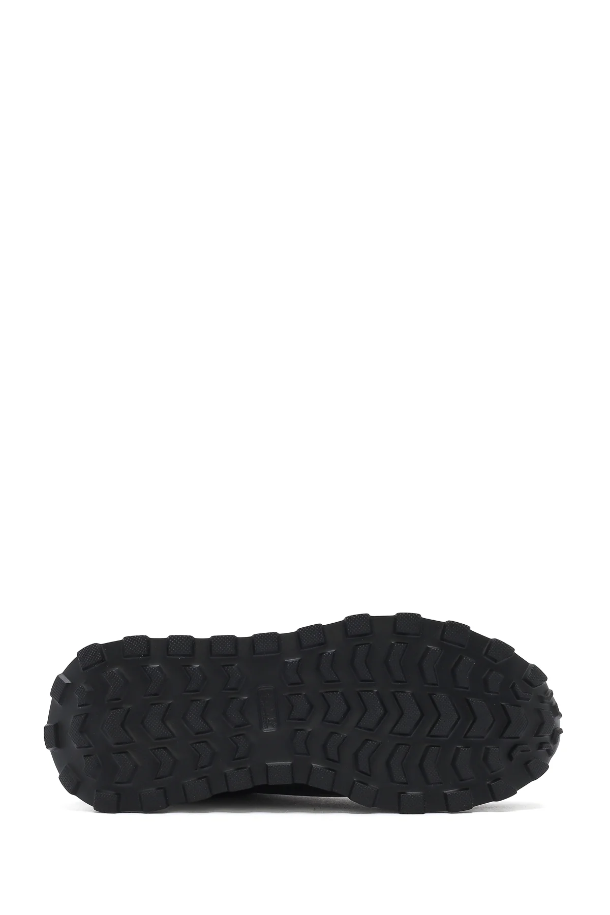 Kadın Siyah Bağcıklı Yandan Fermuarlı Deri Sneaker - Image 4
