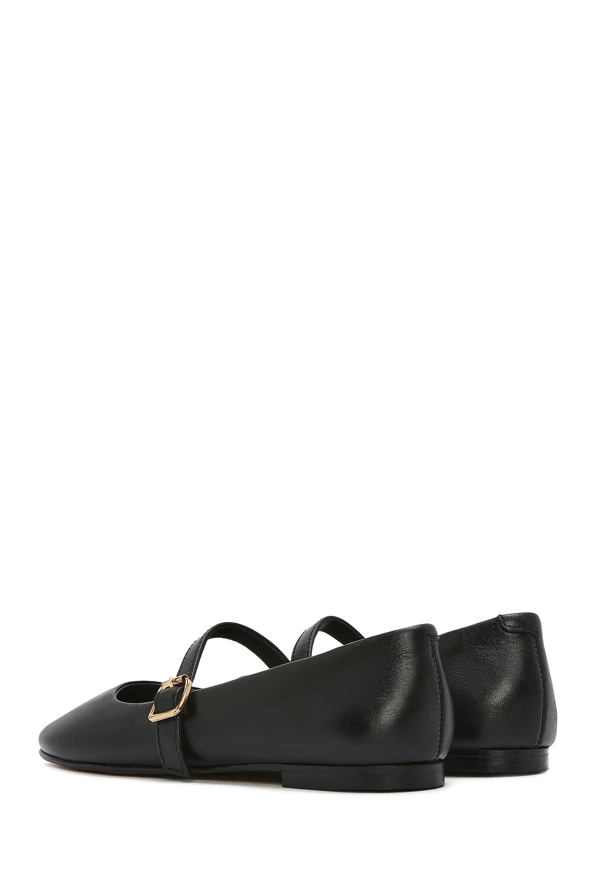 Kadın Siyah Bantlı Deri Babet - Image 5