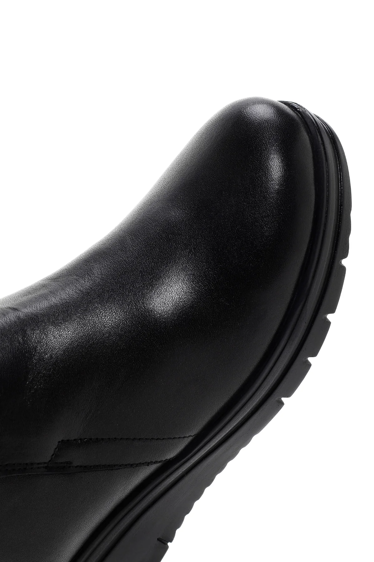 Kadın Siyah Bantlı Deri Comfort Bot - Image 10