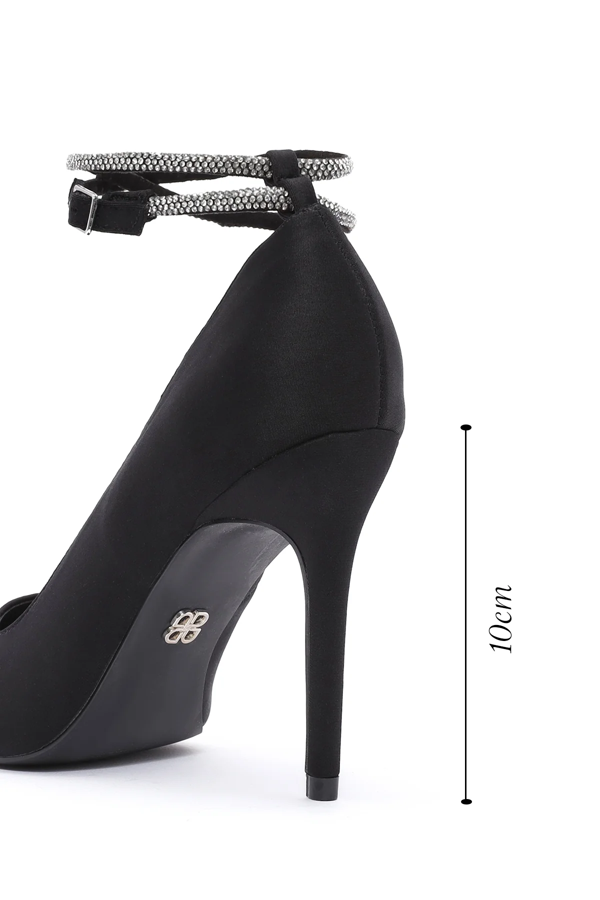 Kadın Siyah Bilekten Bağlamalı İnce Topuklu Stiletto - Image 2