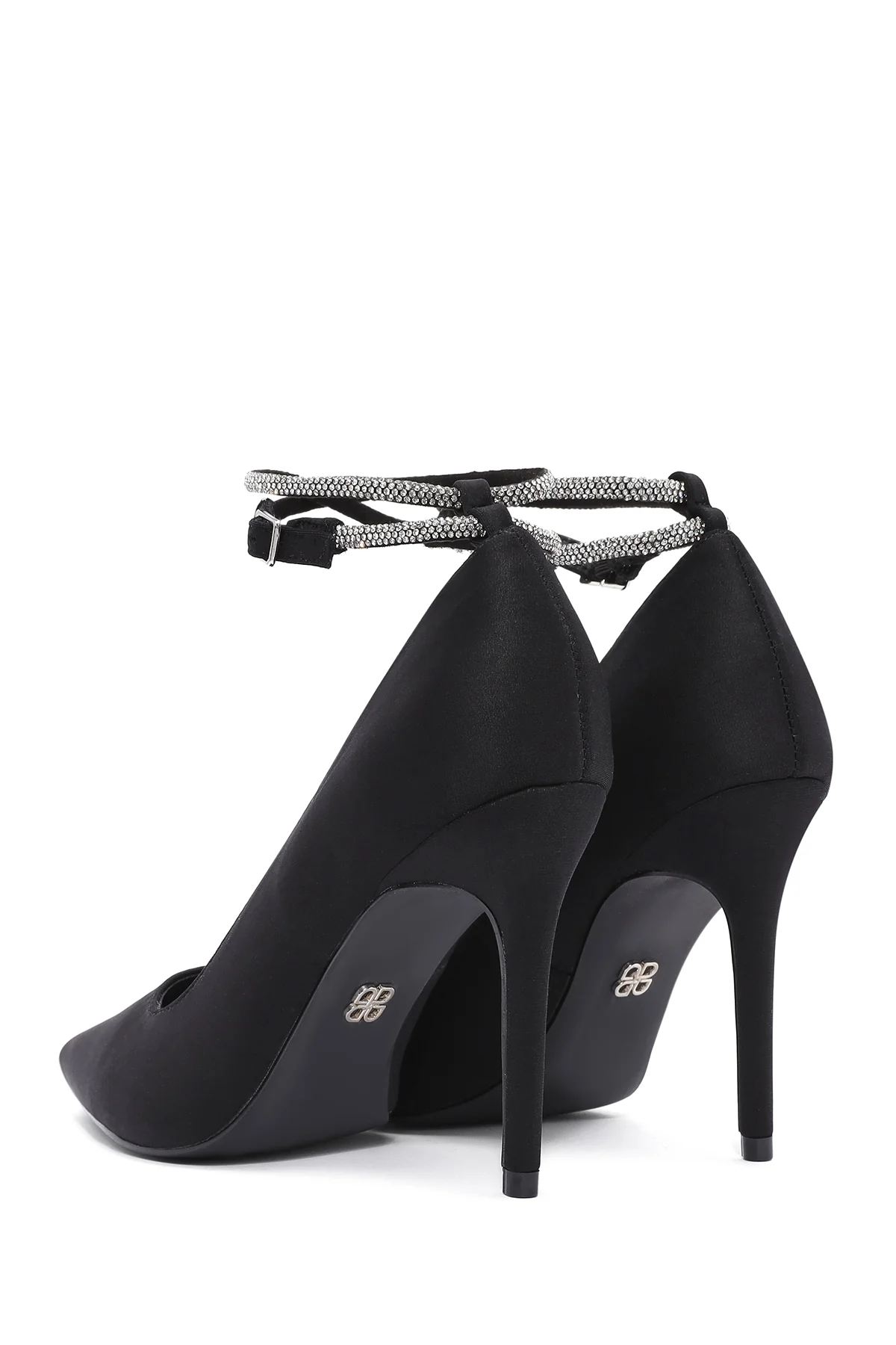 Kadın Siyah Bilekten Bağlamalı İnce Topuklu Stiletto - Image 6