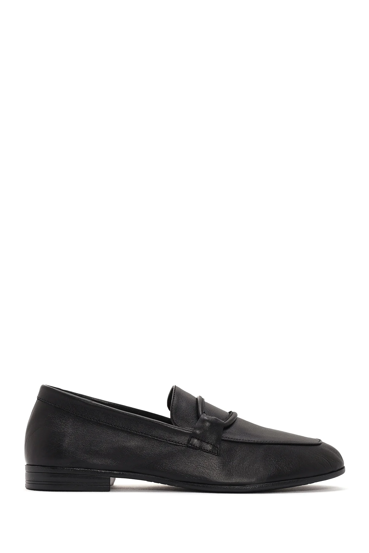 Kadın Siyah Deri Casual Loafer