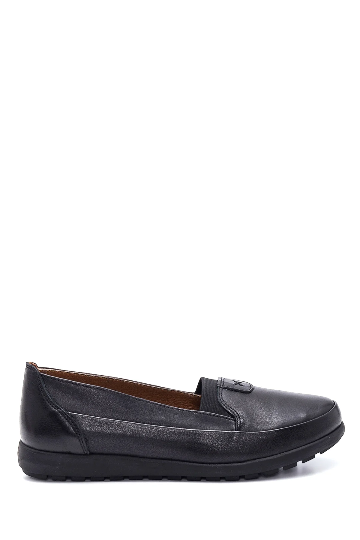 Kadın Siyah Deri Comfort Loafer