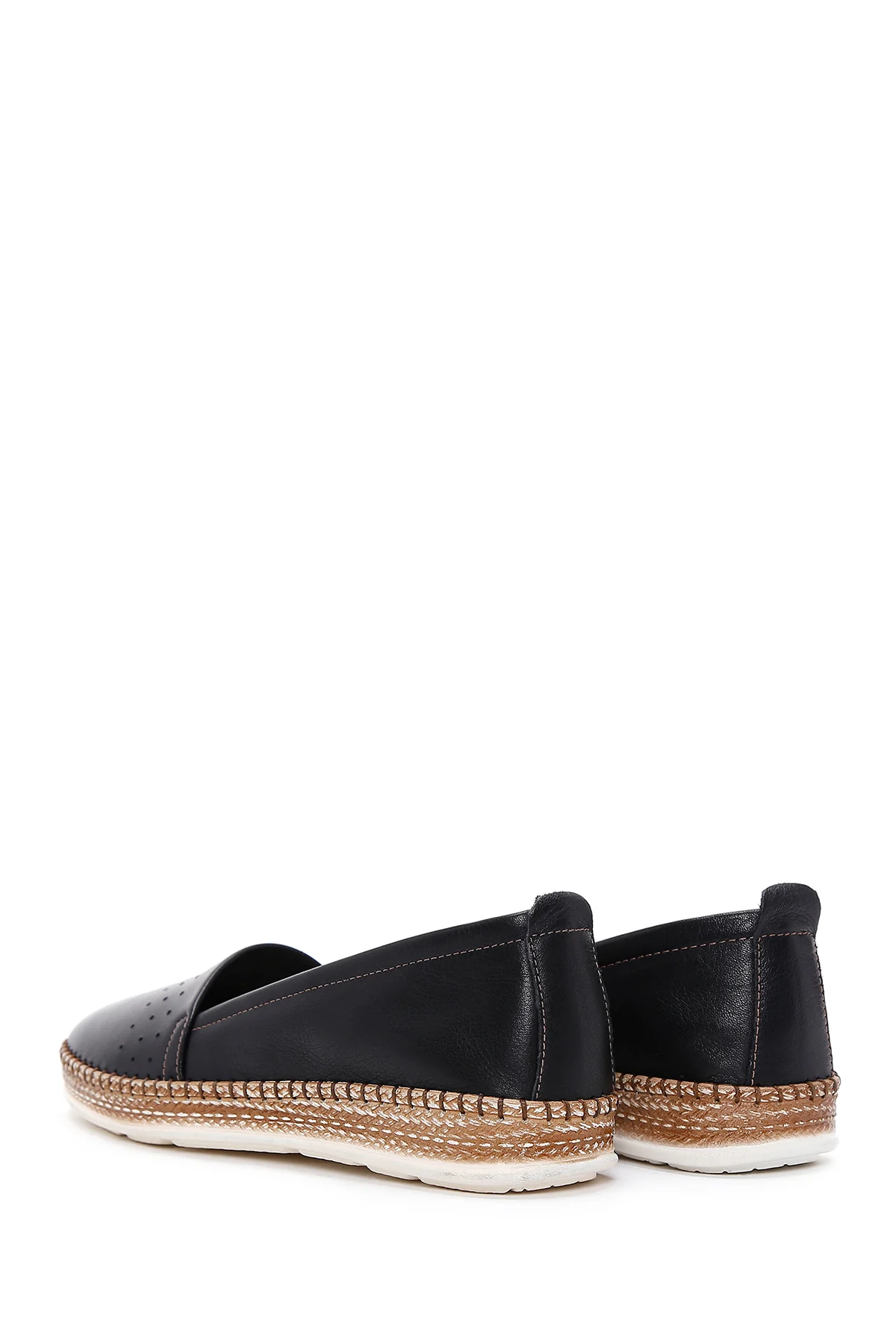Kadın Siyah Deri Comfort Loafer - Image 5