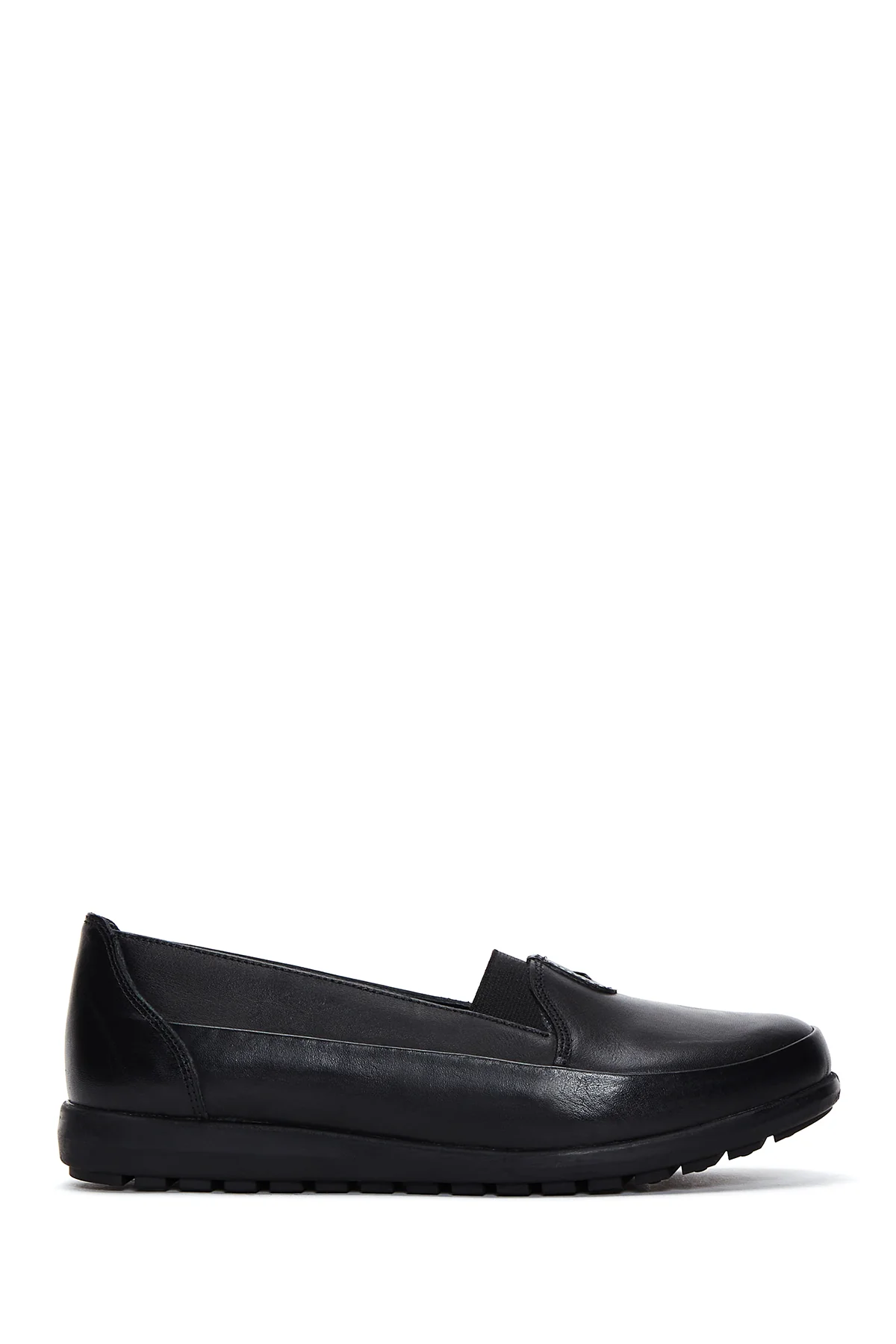 Kadın Siyah Deri Comfort Loafer