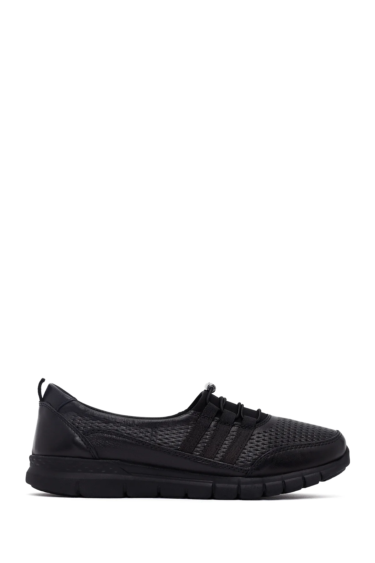 Kadın Siyah Deri Comfort Loafer