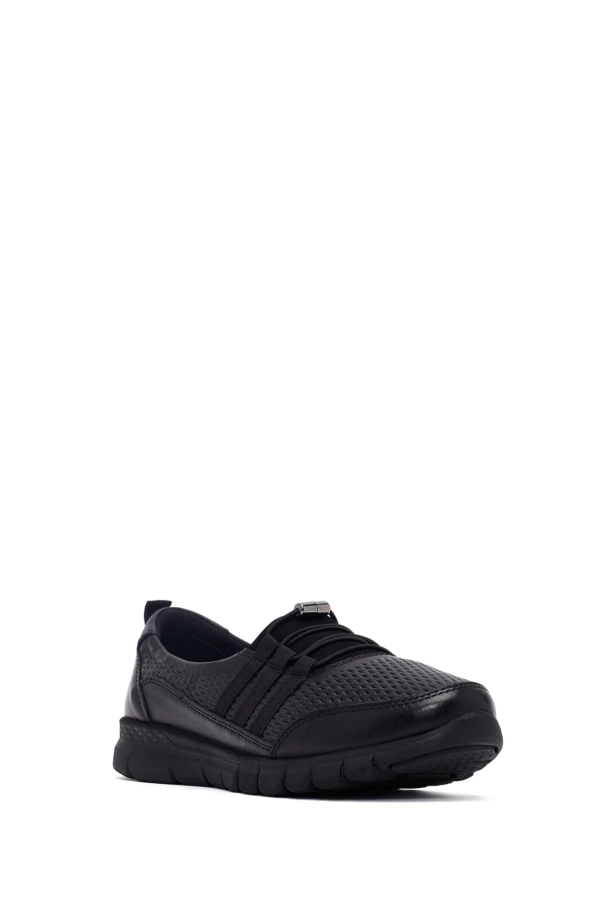 Kadın Siyah Deri Comfort Loafer - Image 6