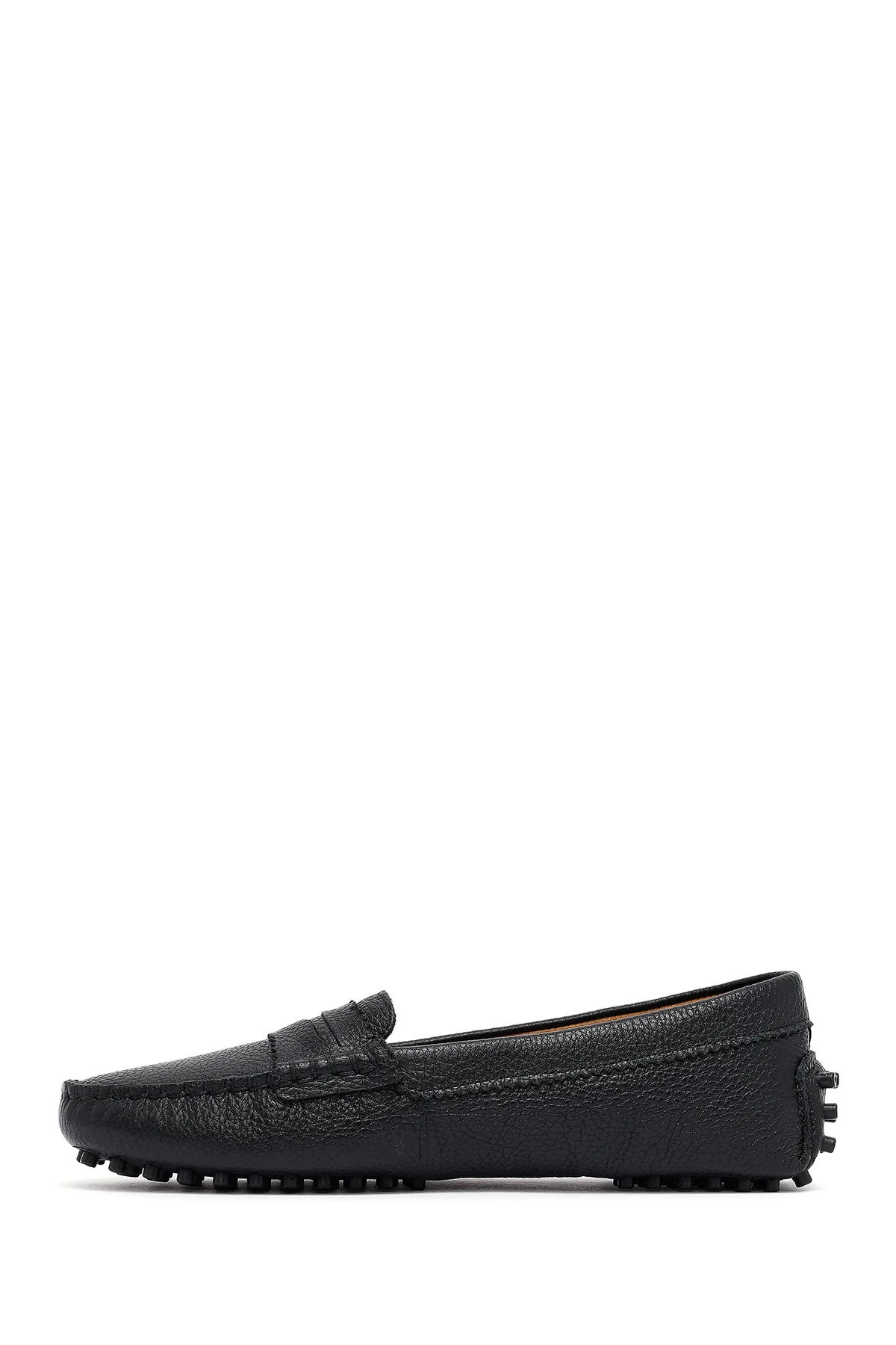 Kadın Siyah Deri Loafer - Image 2