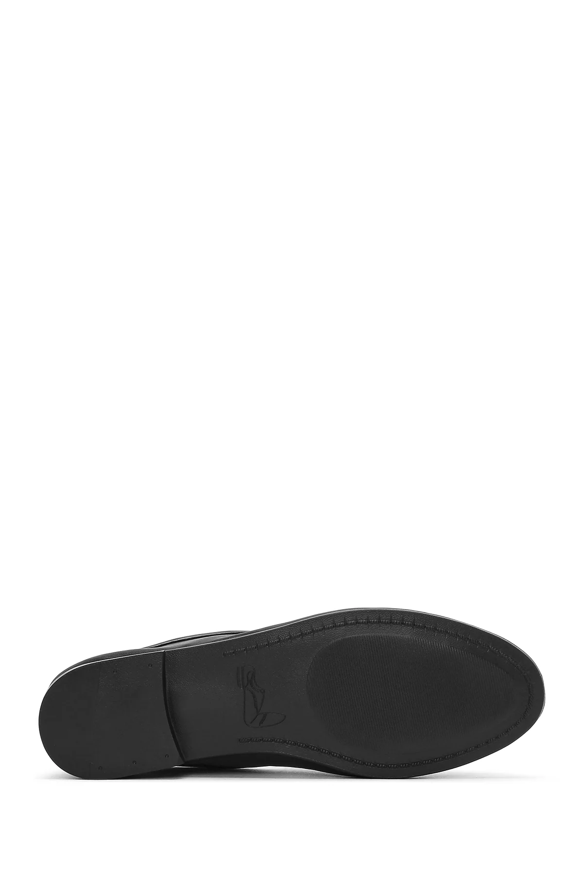 Kadın Siyah Deri Maskülen Loafer - Image 4