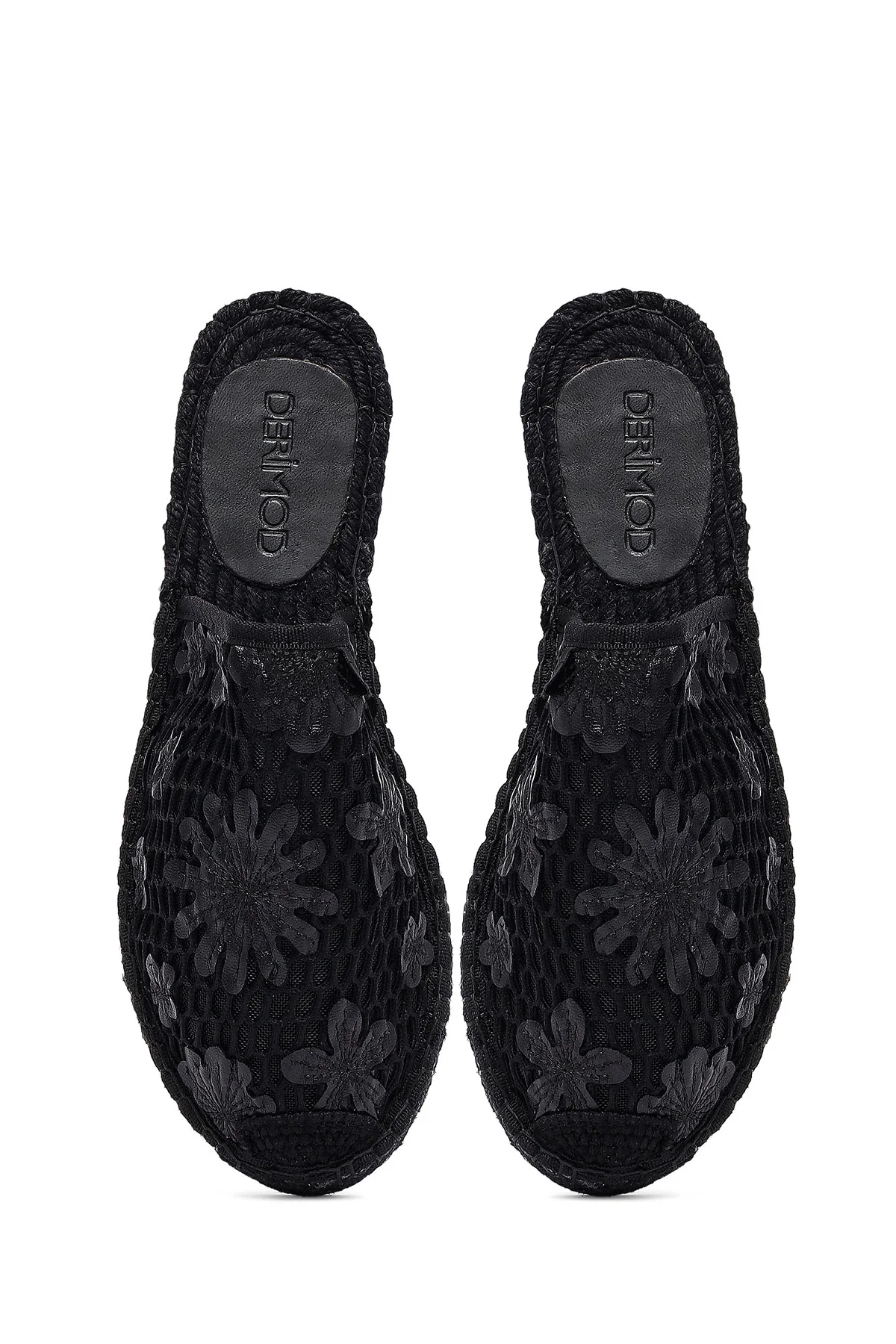 Kadın Siyah Desenli Espadril Terlik - Image 7