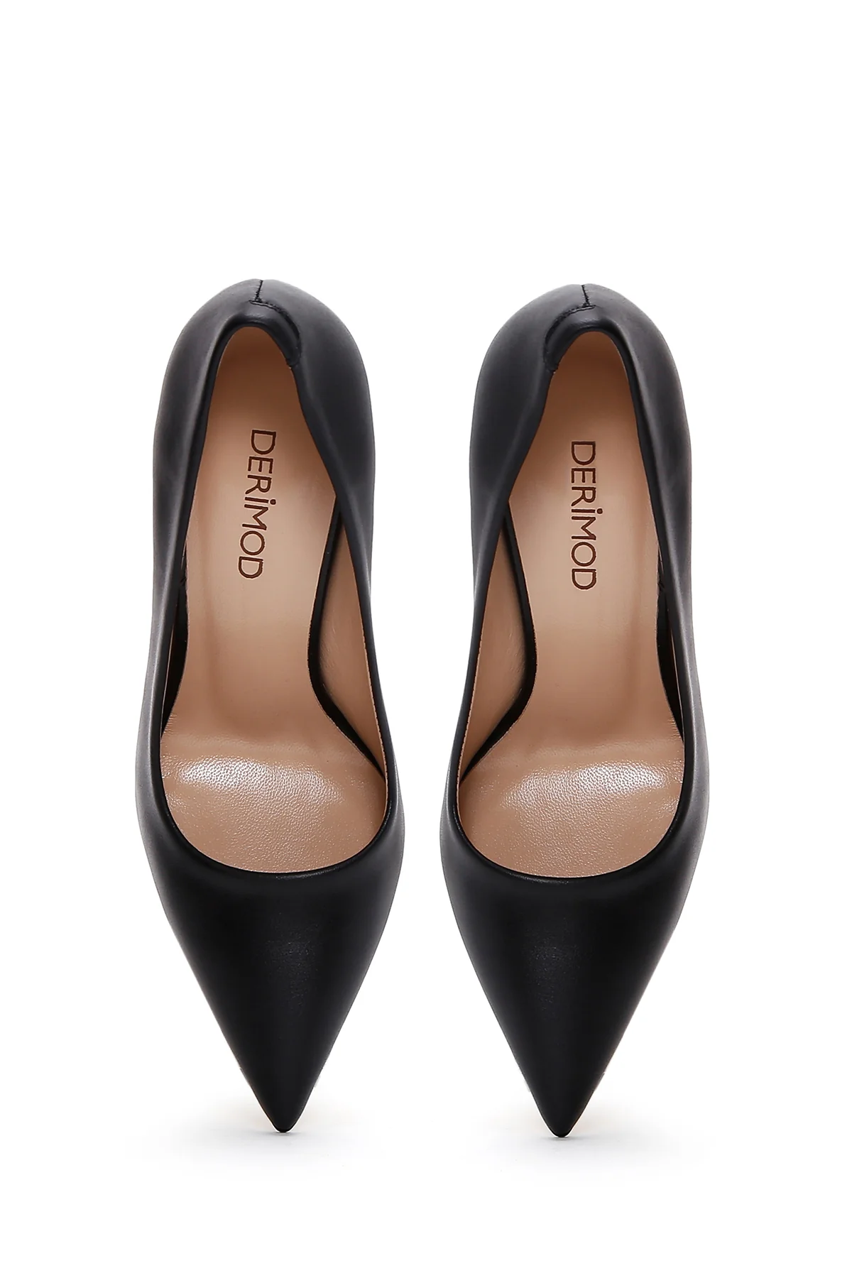Kadın Siyah İnce Topuklu Deri Stiletto - Image 7