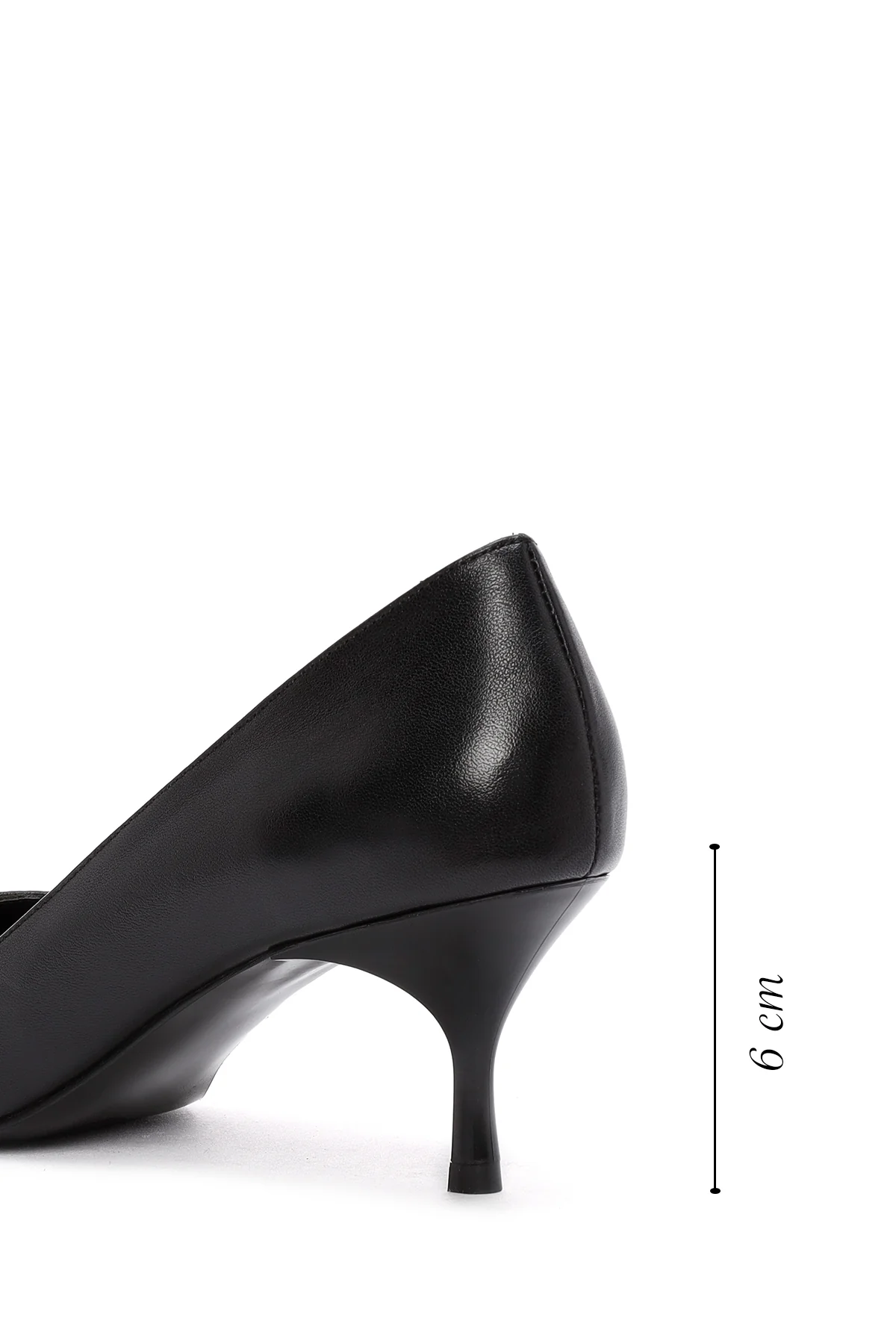 Kadın Siyah İnce Topuklu Deri Stiletto - Image 2