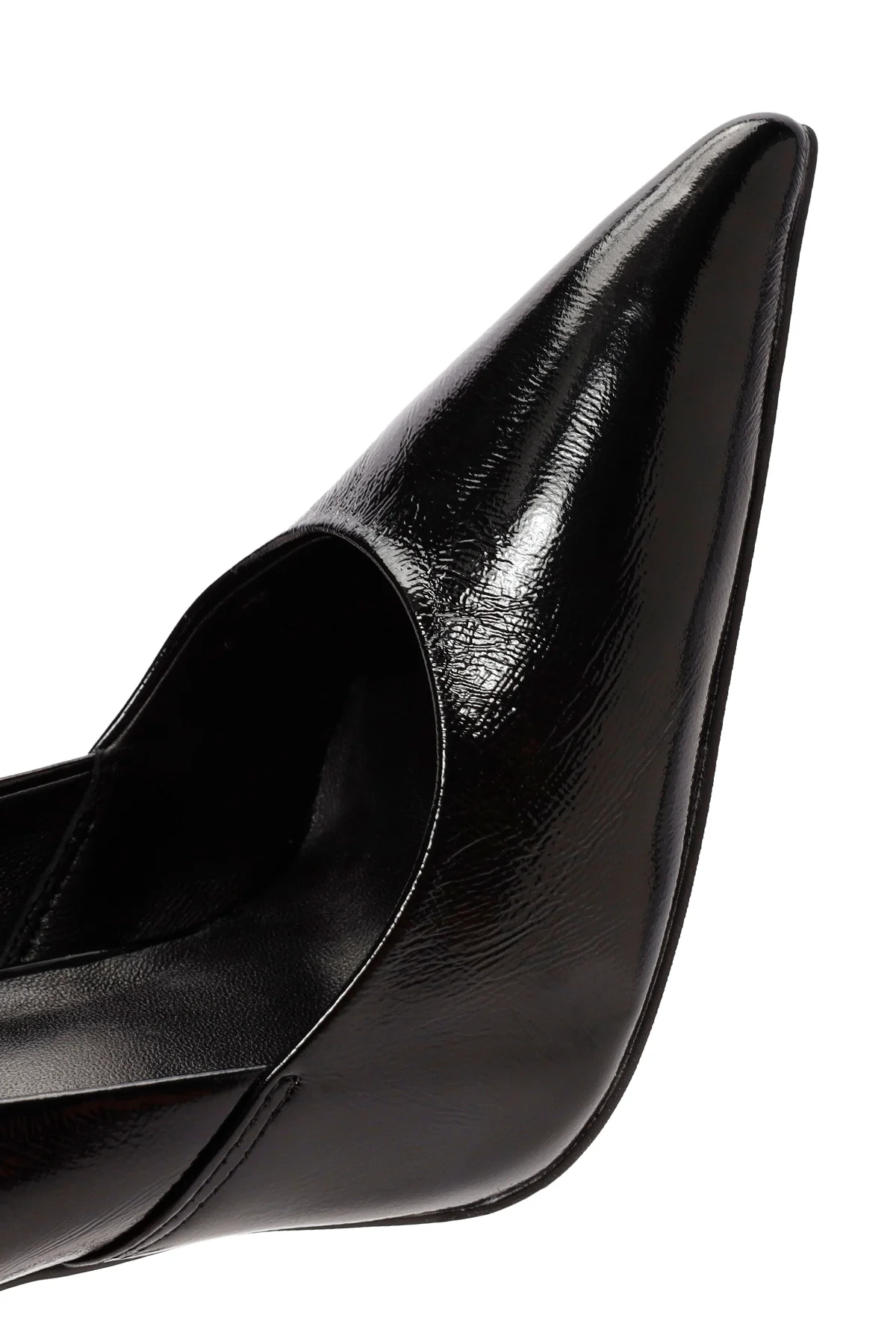 Kadın Siyah İnce Topuklu Deri Stiletto - Image 10