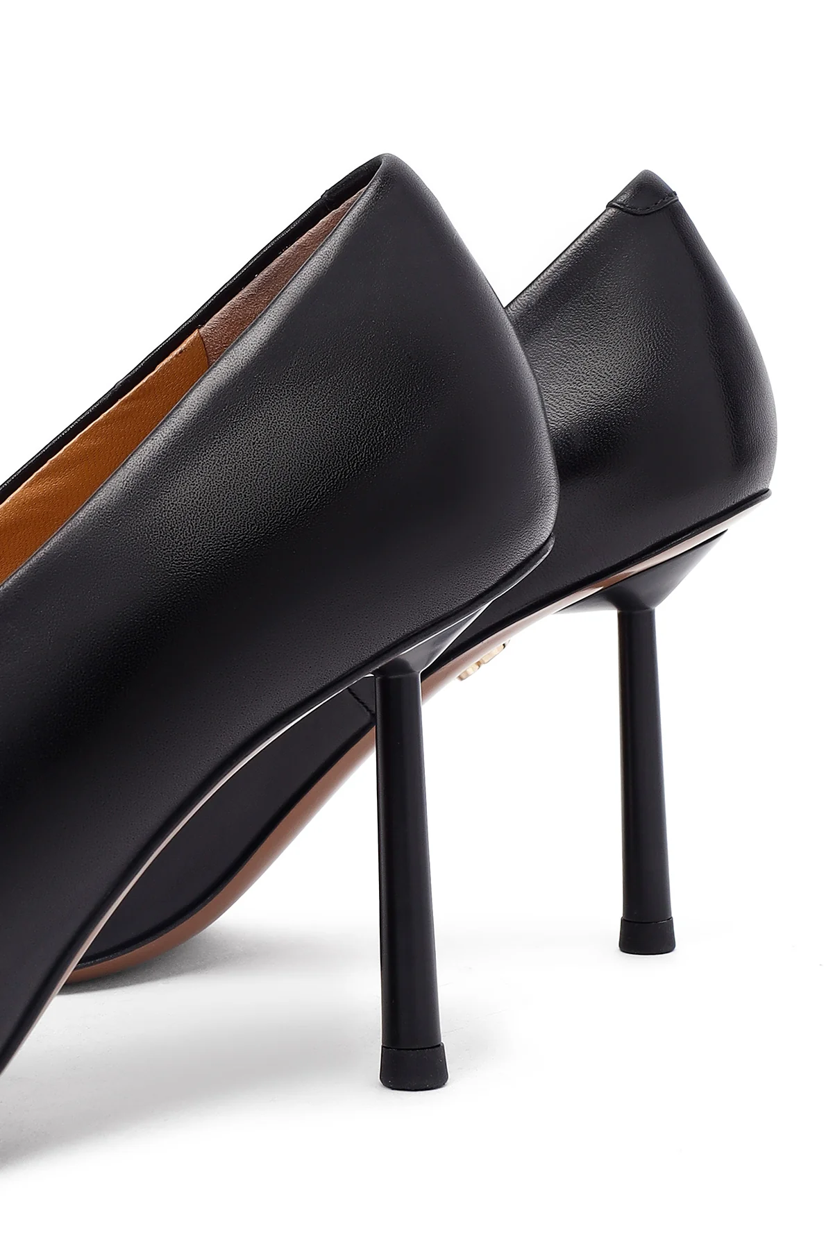 Kadın Siyah İnce Topuklu Deri Stiletto - Image 9
