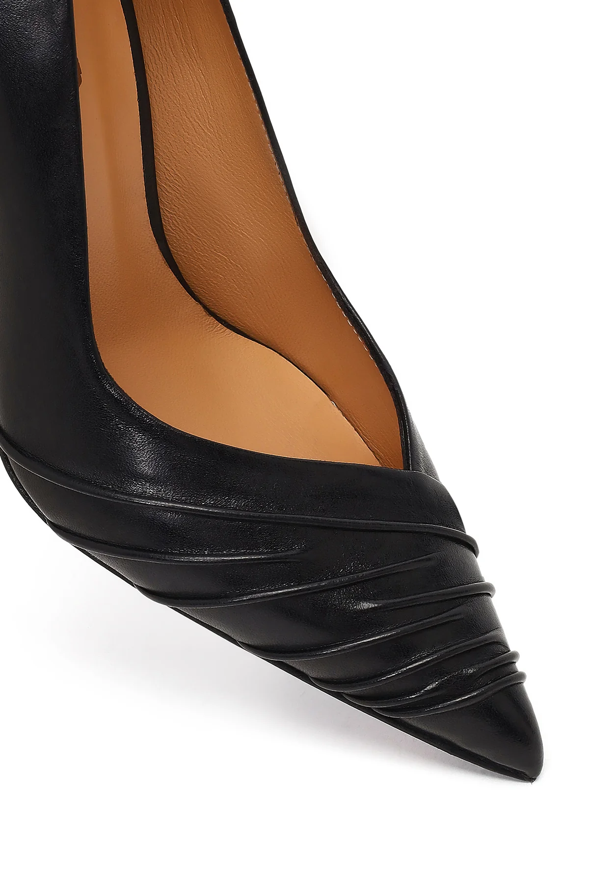 Kadın Siyah İnce Topuklu Deri Stiletto - Image 12