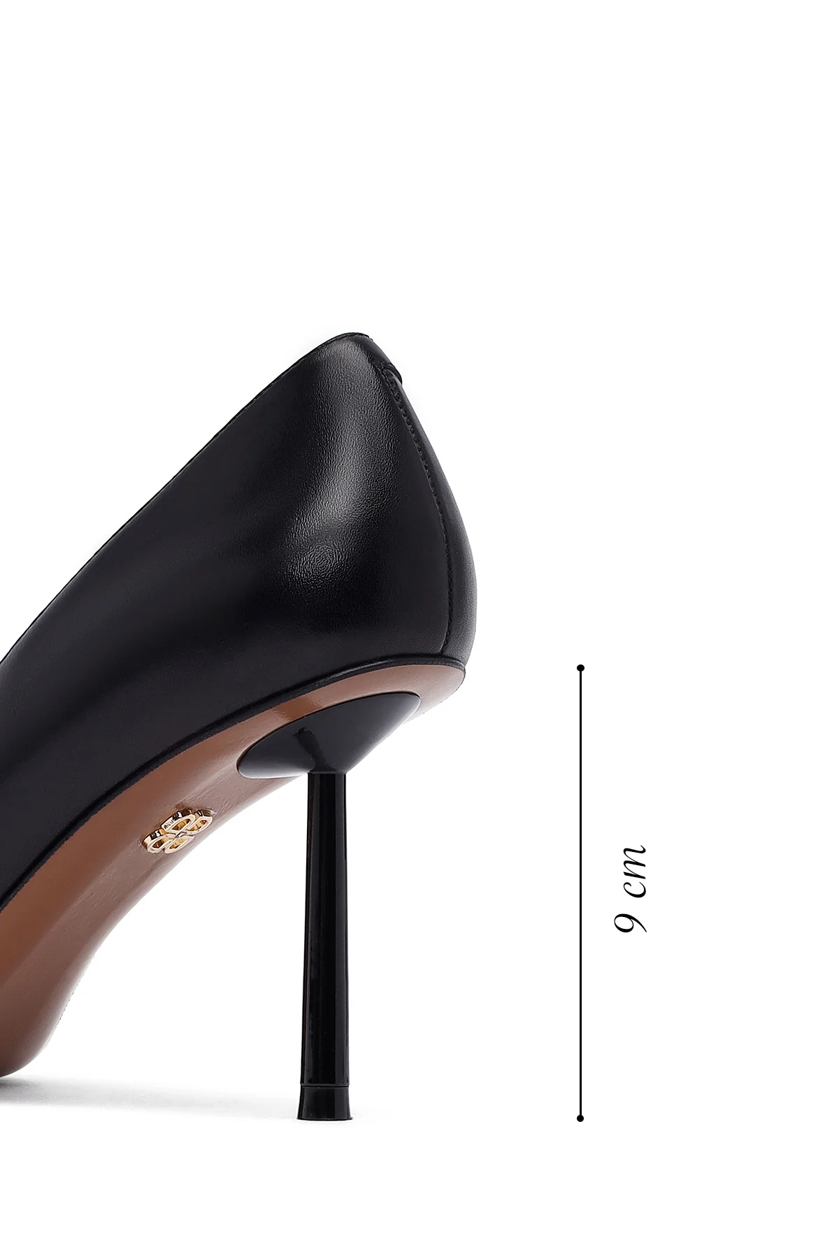 Kadın Siyah İnce Topuklu Deri Stiletto - Image 2
