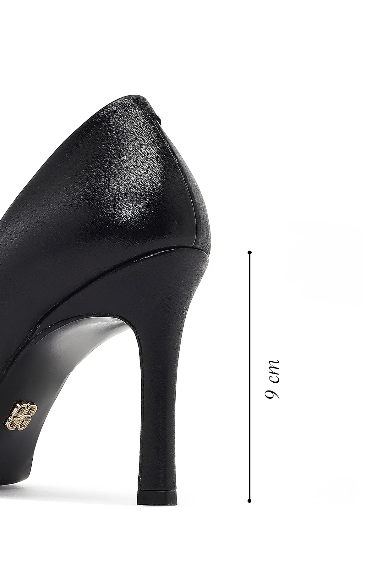 Kadın Siyah İnce Topuklu Deri Stiletto - Image 2
