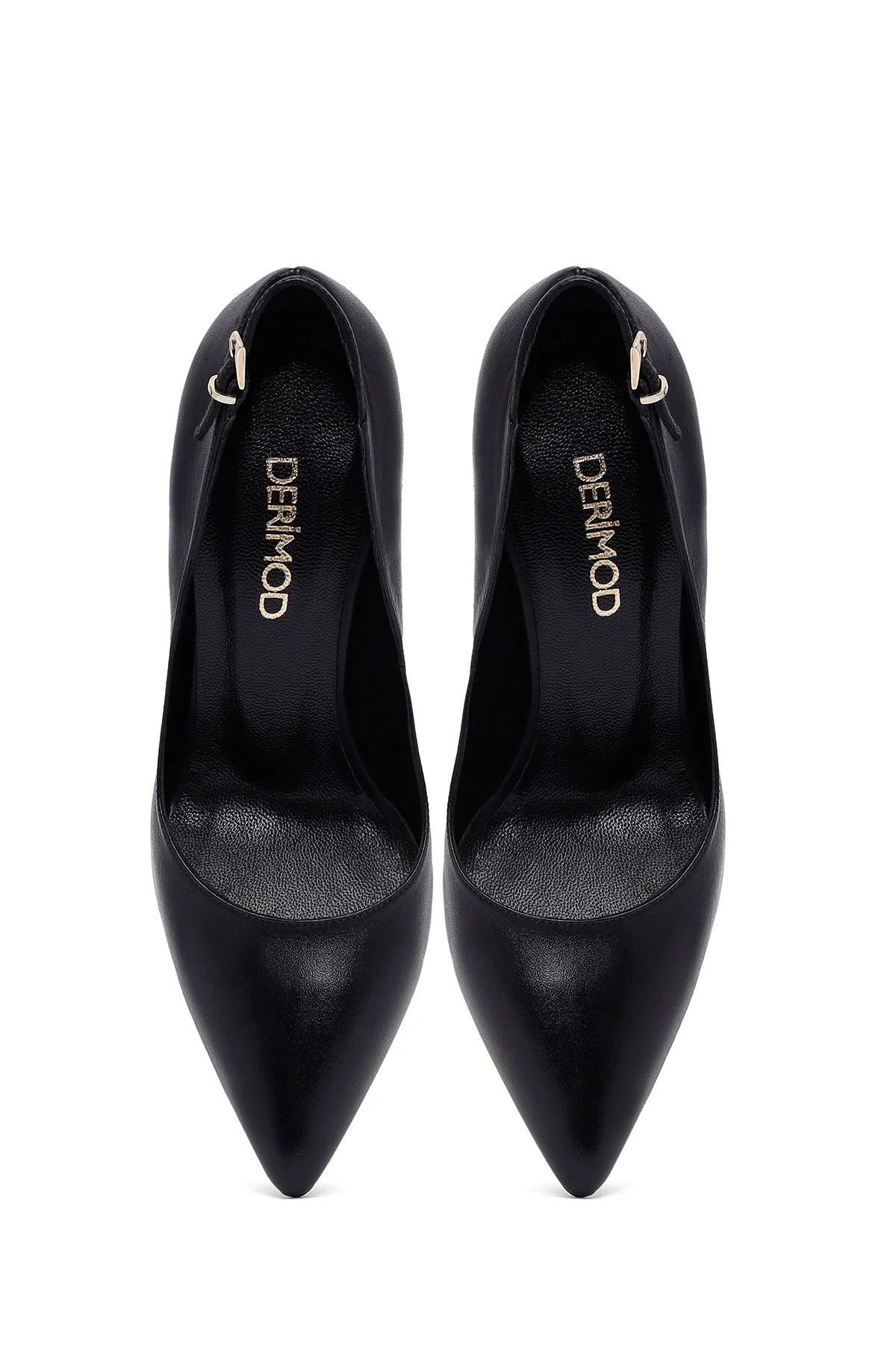 Kadın Siyah İnce Topuklu Deri Stiletto - Image 8