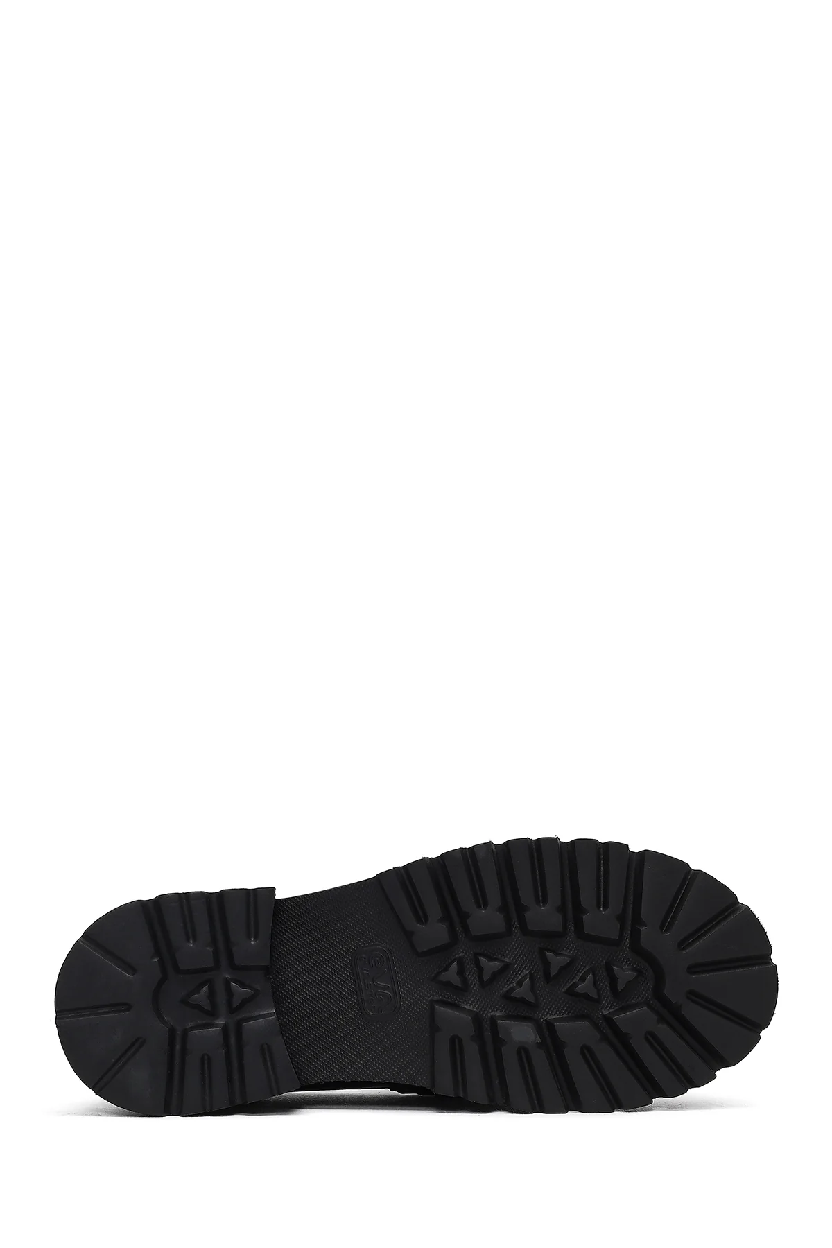 Kadın Siyah Kalın Tabanlı Deri Maskülen Loafer - Image 4
