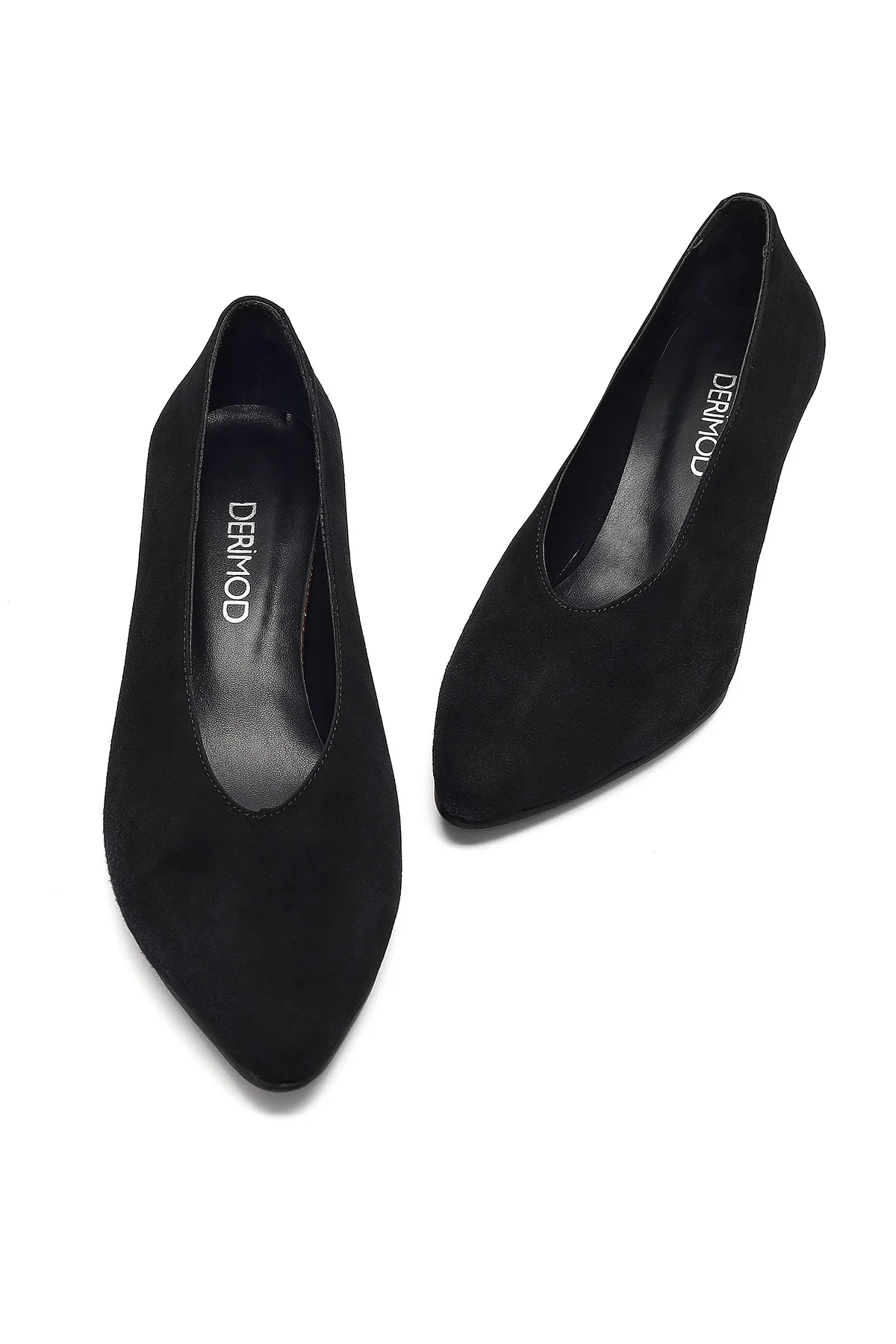 Kadın Siyah Kısa İnce Topuklu Süet Deri Stiletto - Image 11