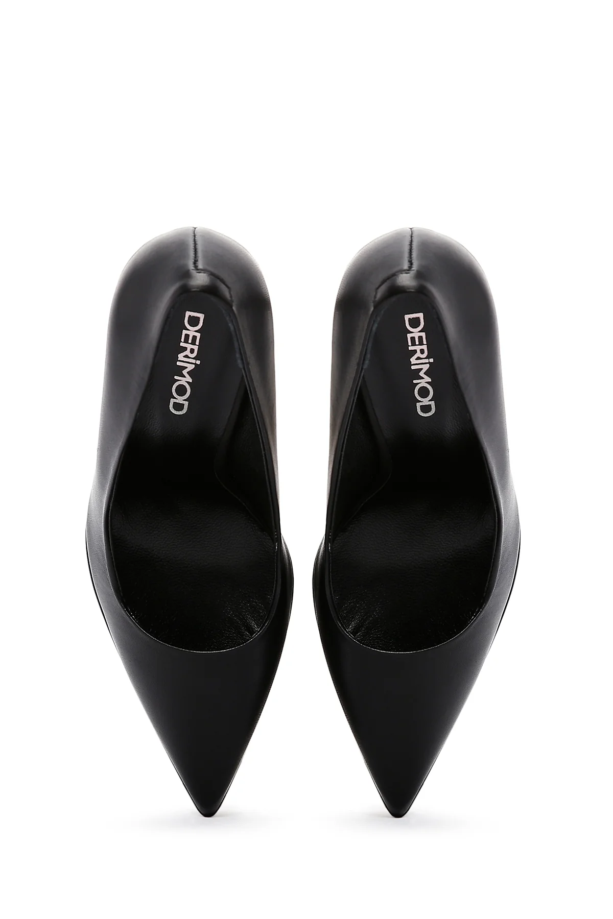 Kadın Siyah Platform Topuklu Deri Stiletto - Image 7