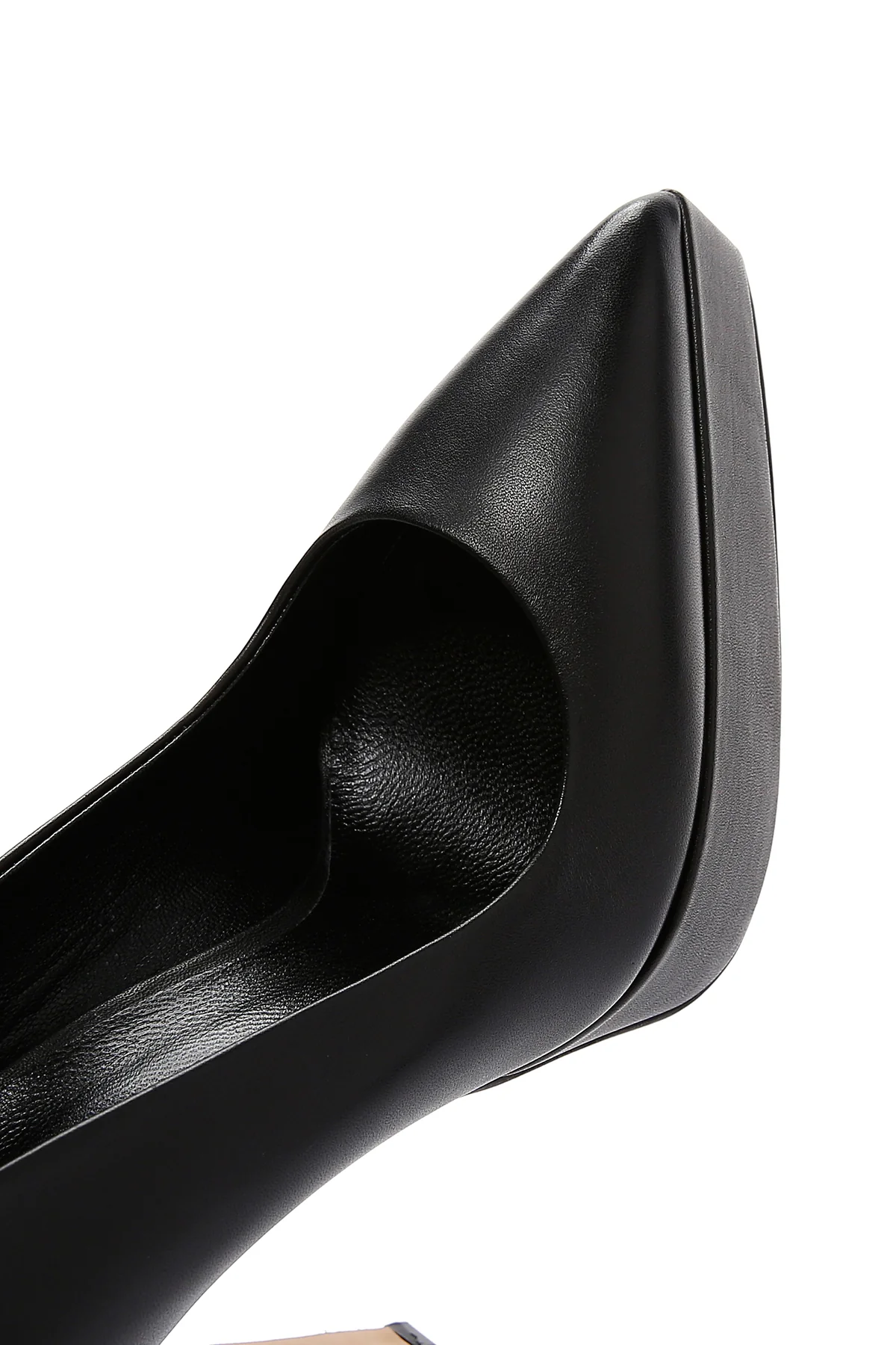 Kadın Siyah Platform Topuklu Deri Stiletto - Image 9