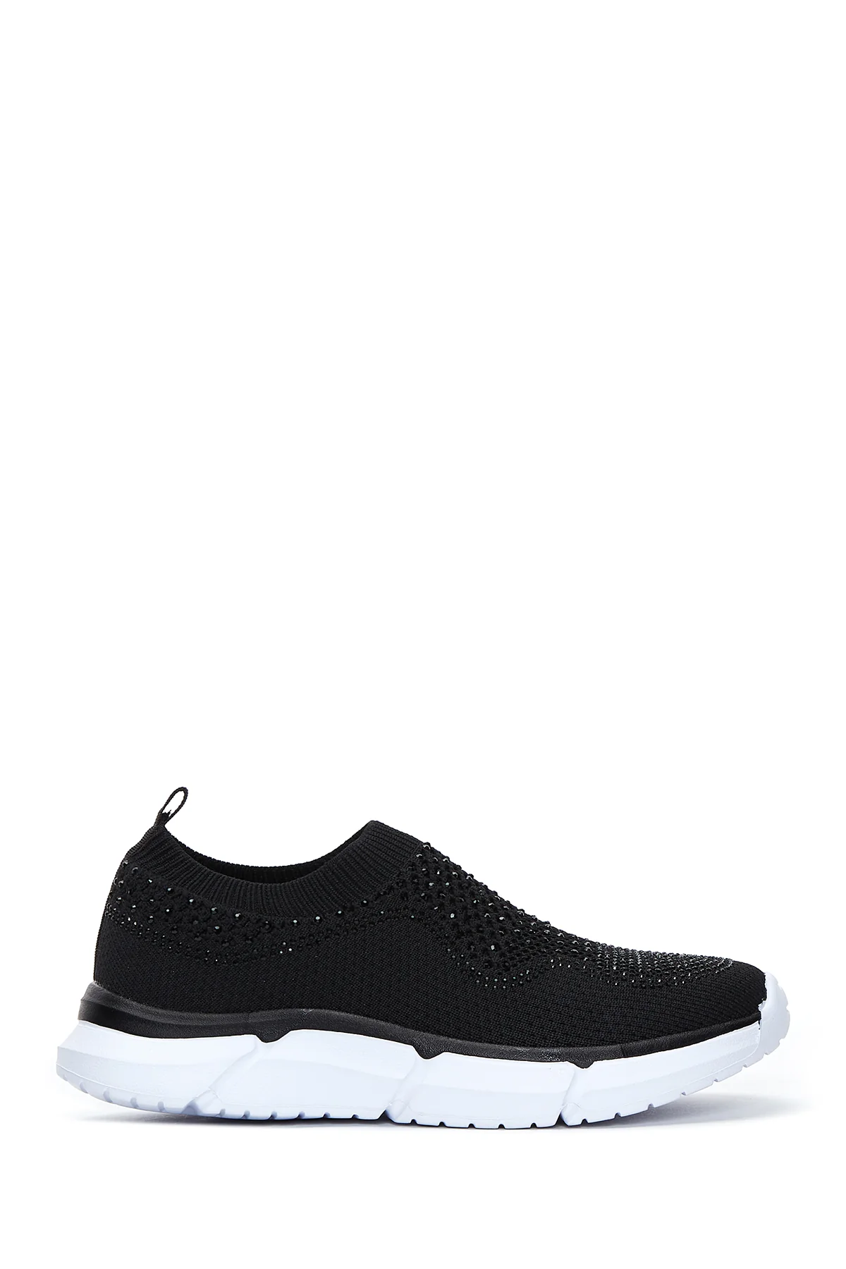 Kadın Siyah Taşlı Kumaş Sneaker