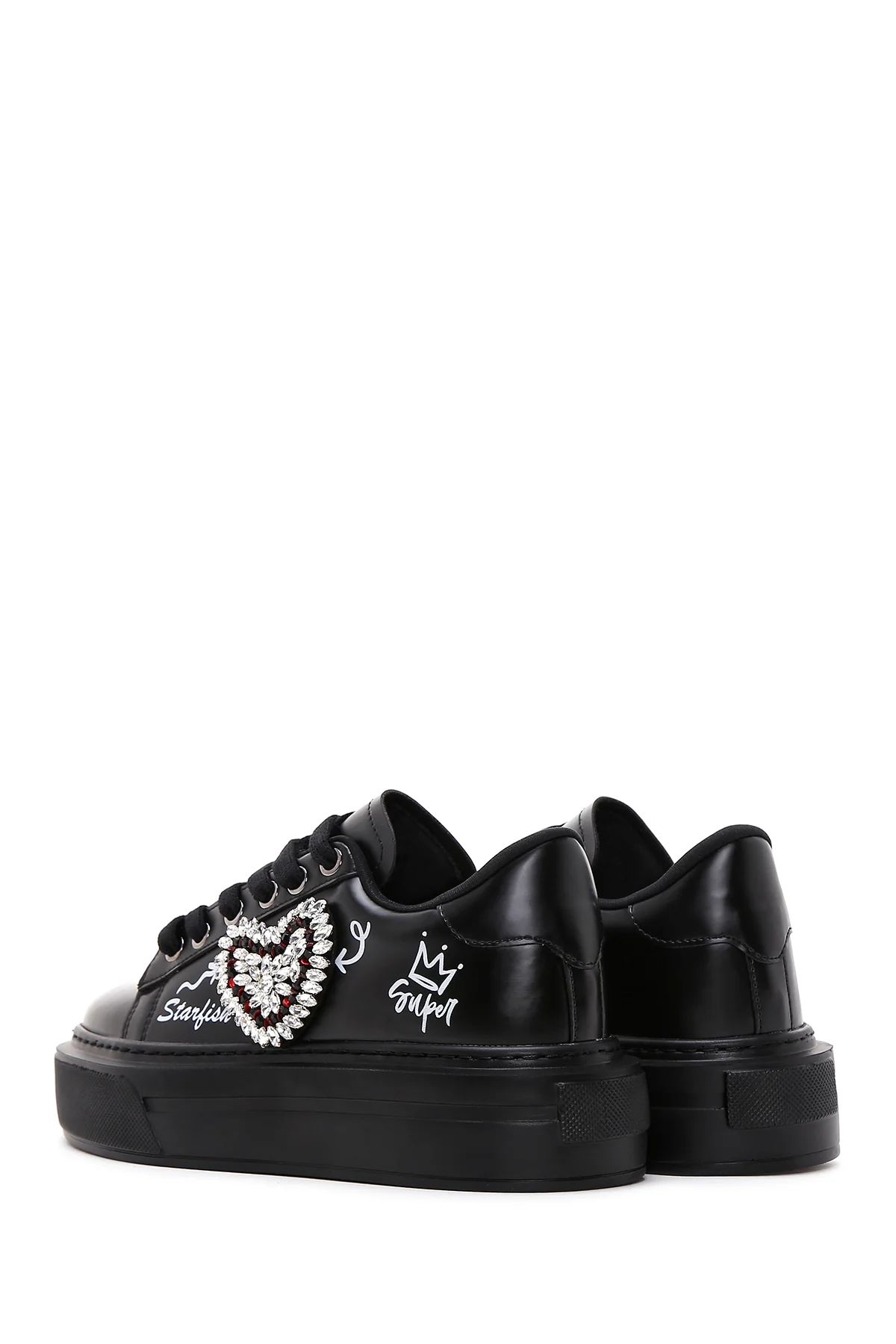 Kadın Siyah Taşlı Sneaker - Image 5