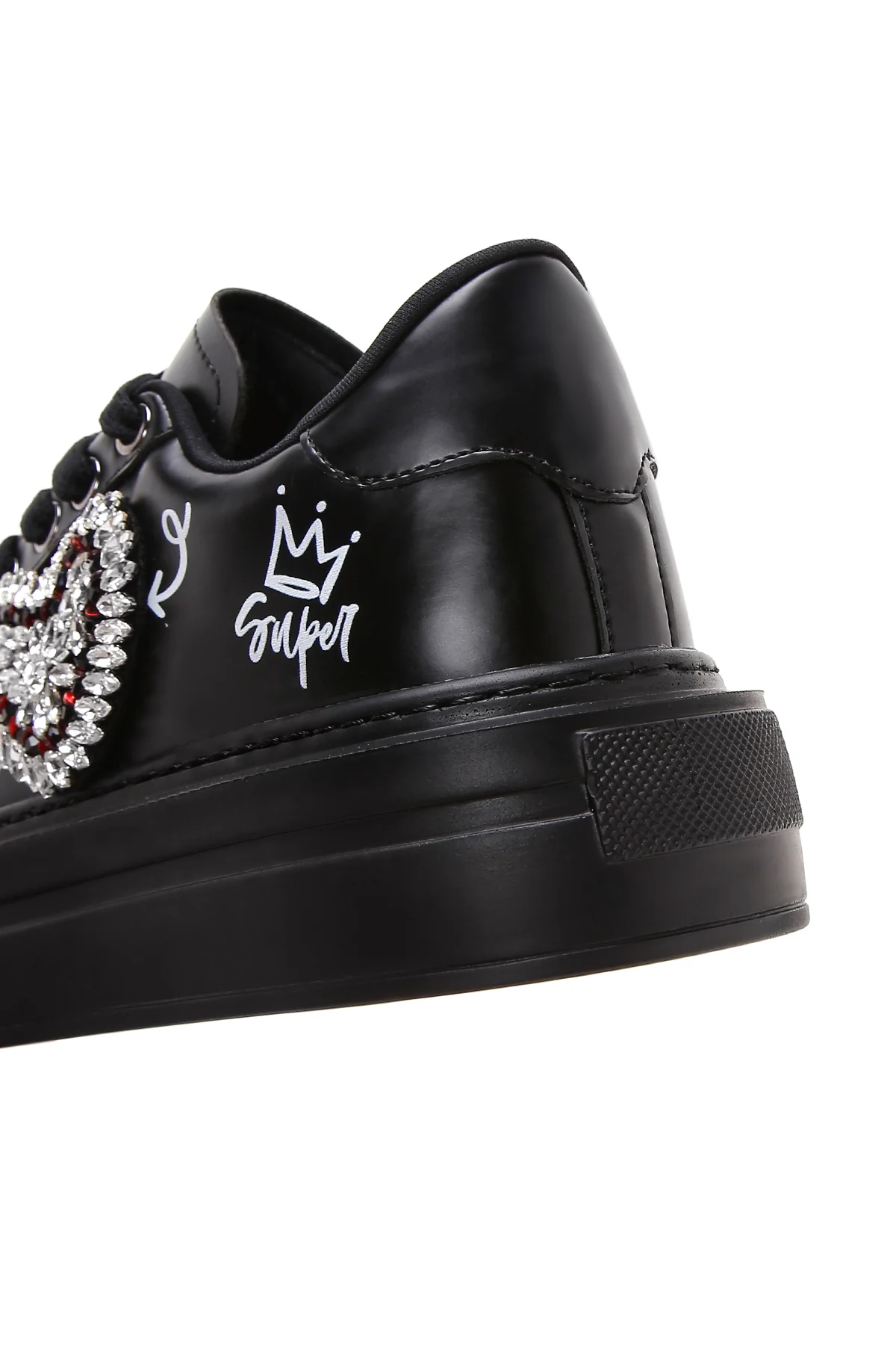 Kadın Siyah Taşlı Sneaker - Image 9