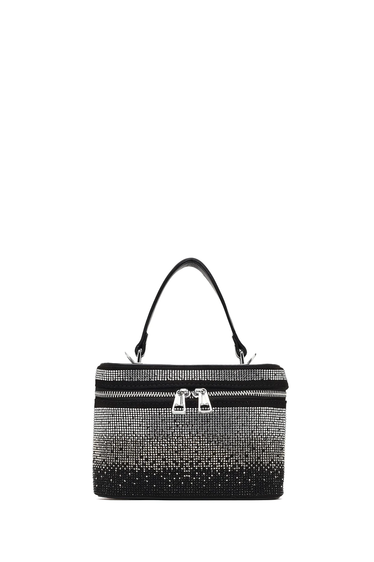 Kadın Siyah Taşlı Uzun Askılı Mini Abiye Kol Çantası - Image 4