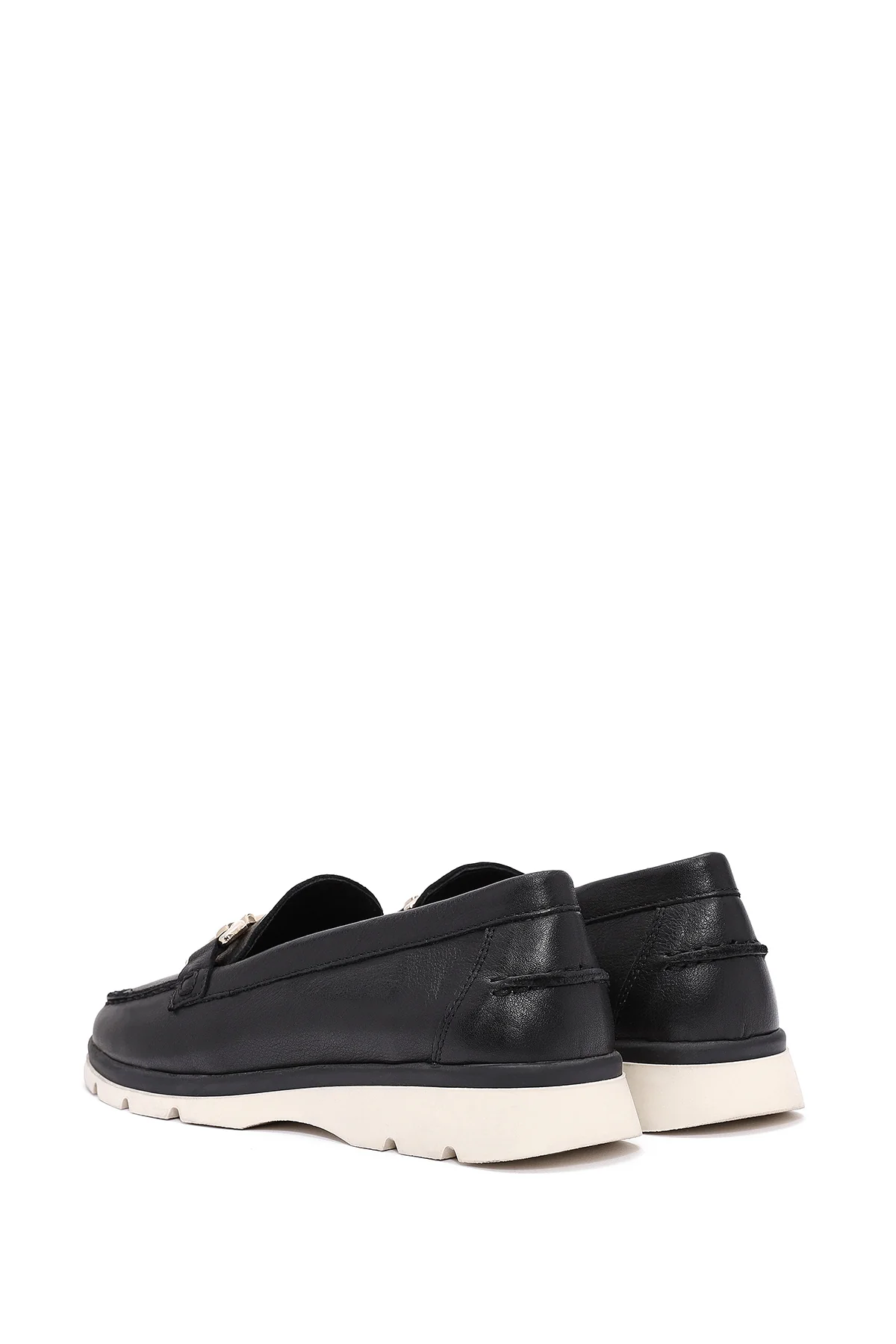 Kadın Siyah Toka Detaylı Comfort Loafer - Image 5
