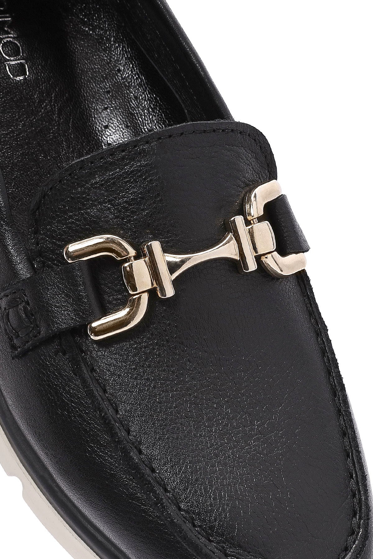 Kadın Siyah Toka Detaylı Comfort Loafer - Image 8