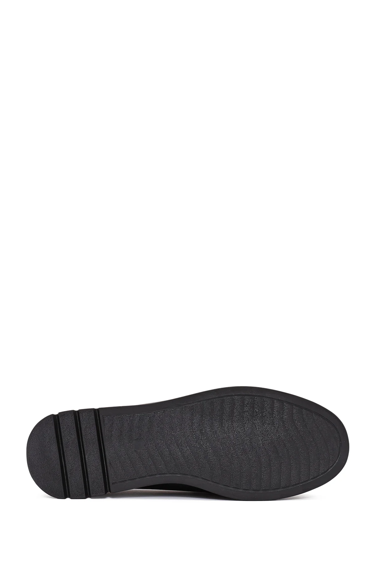 Kadın Siyah Toka Detaylı Deri Comfort Loafer - Image 4