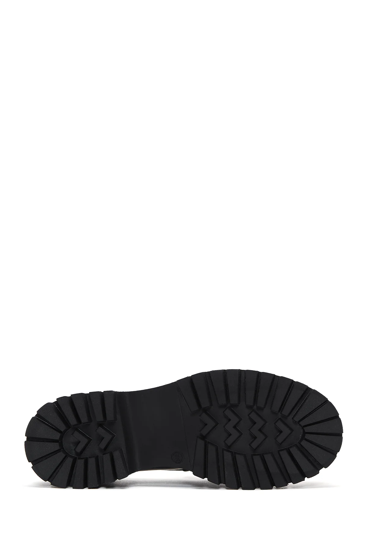 Kadın Siyah Toka Detaylı Rugan Deri Maskülen Loafer - Image 4