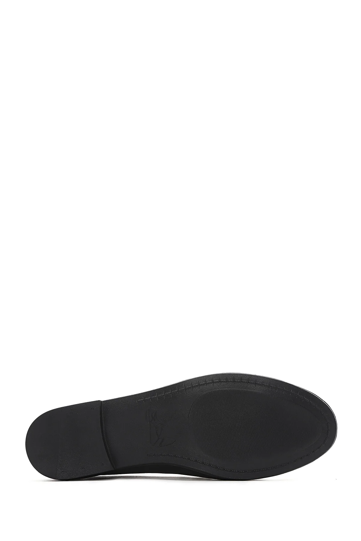 Kadın Siyah Tokalı Deri Loafer - Image 4