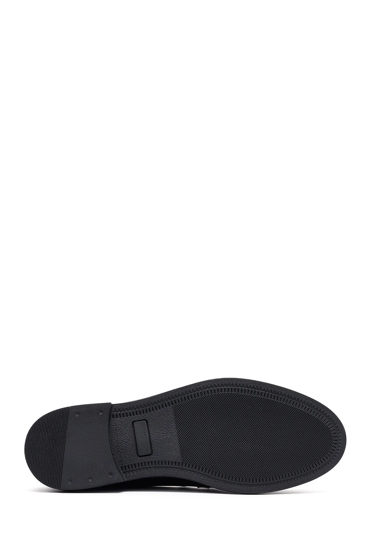Kadın Siyah Tokalı Deri Maskülen Loafer - Image 4