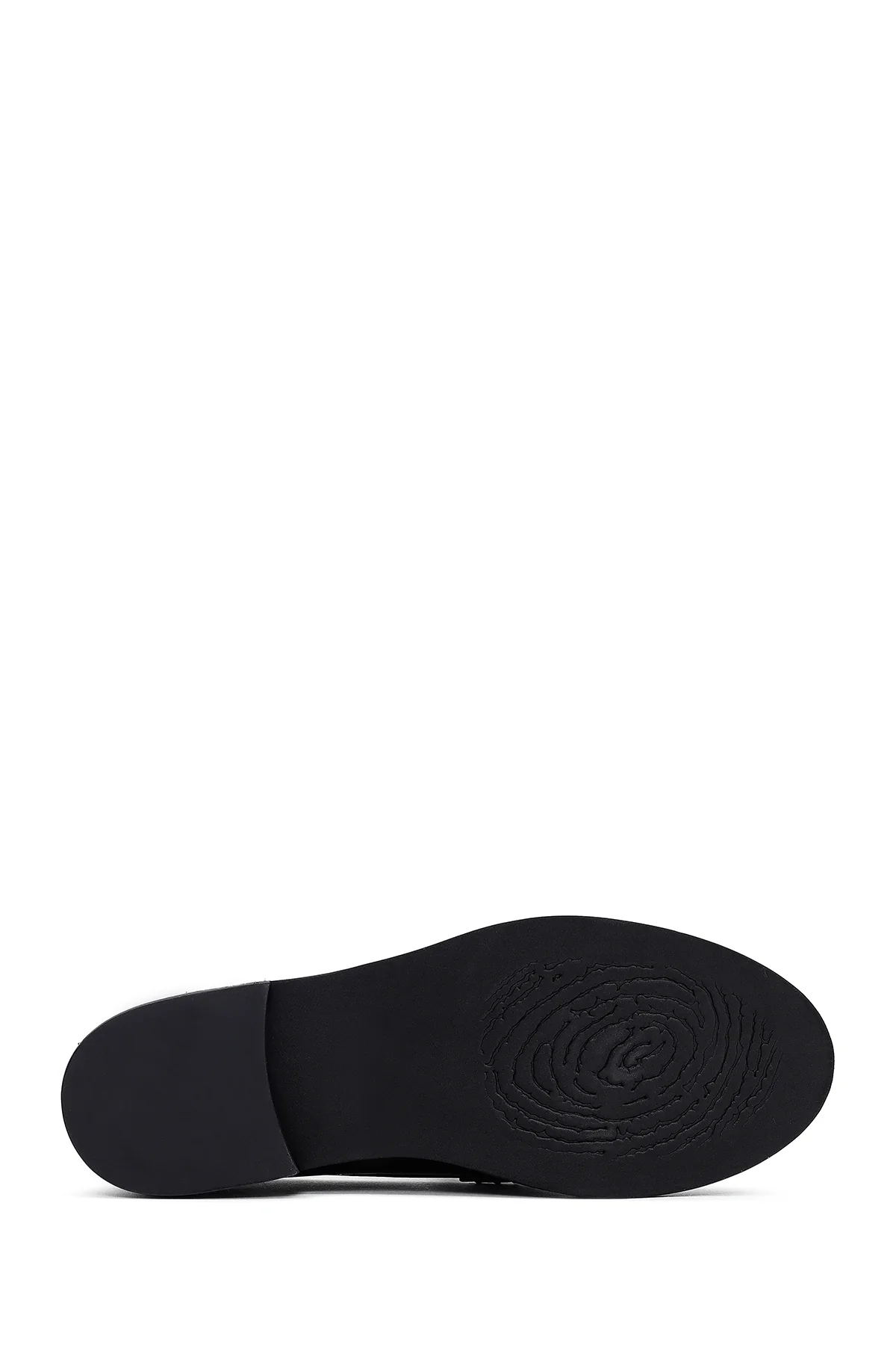Kadın Siyah Tokalı Deri Maskülen Loafer - Image 4