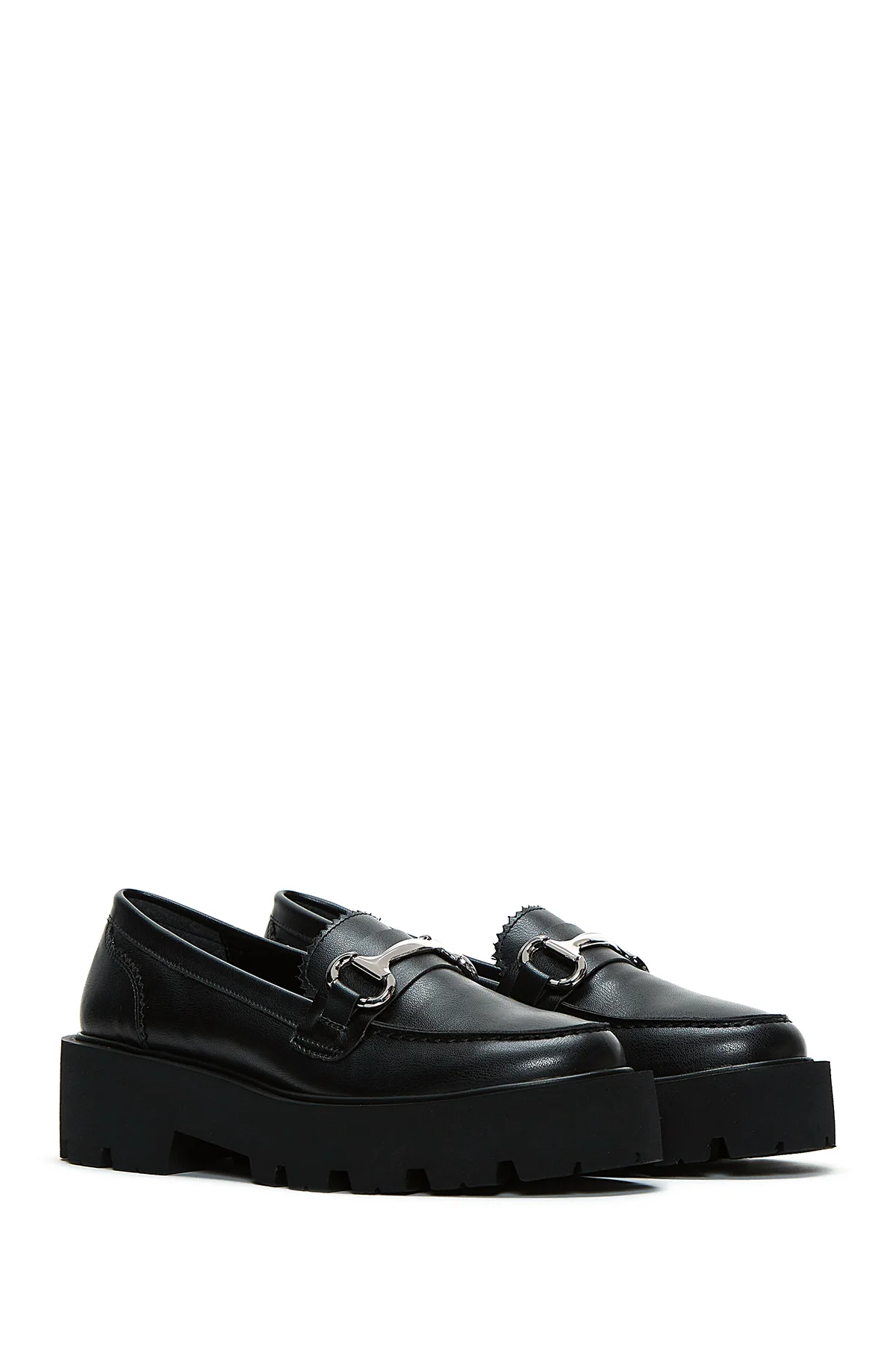 Kadın Siyah Tokalı Loafer - Image 2