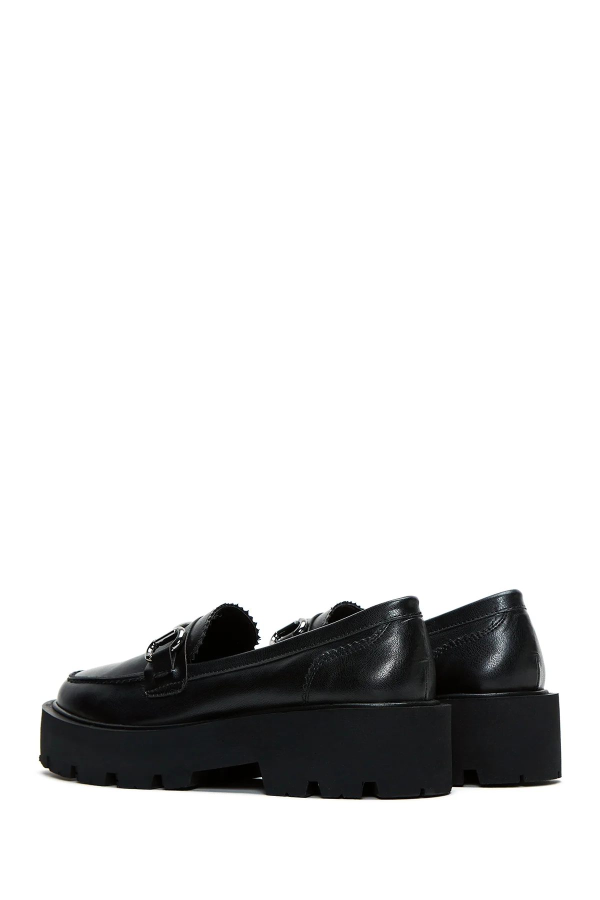 Kadın Siyah Tokalı Loafer - Image 4