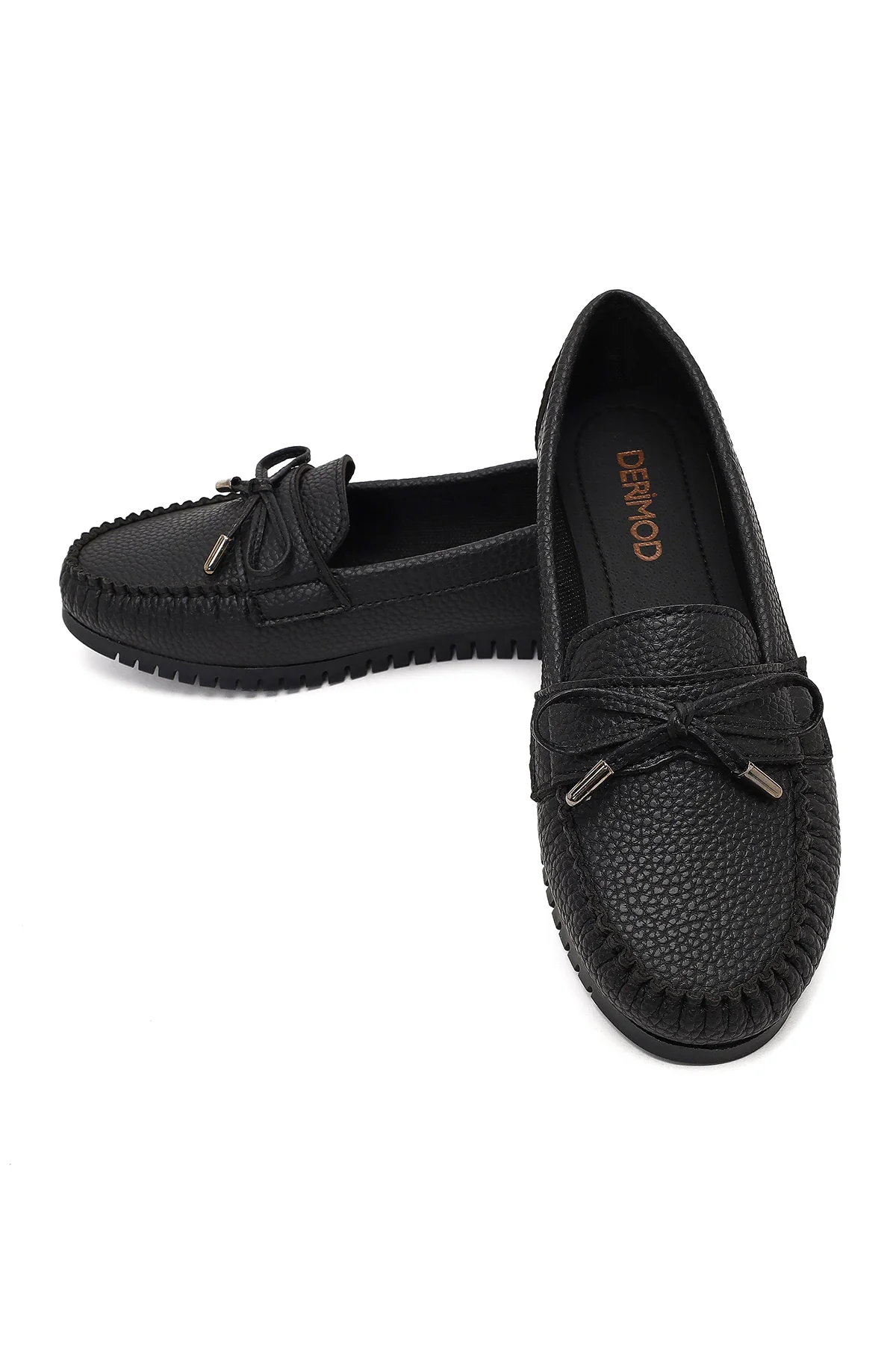 Kadın Siyah Tokalı Loafer - Image 10