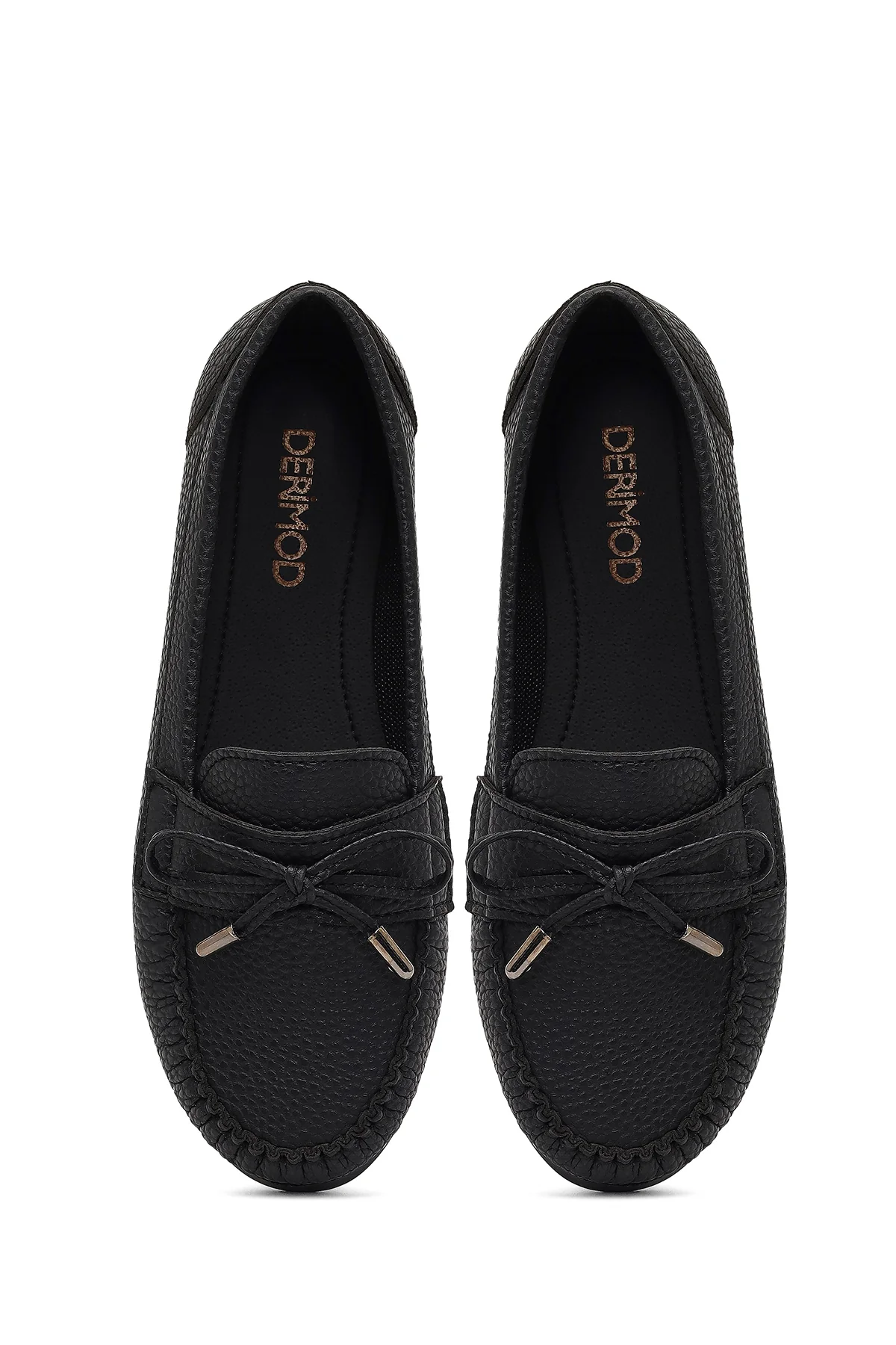 Kadın Siyah Tokalı Loafer - Image 7
