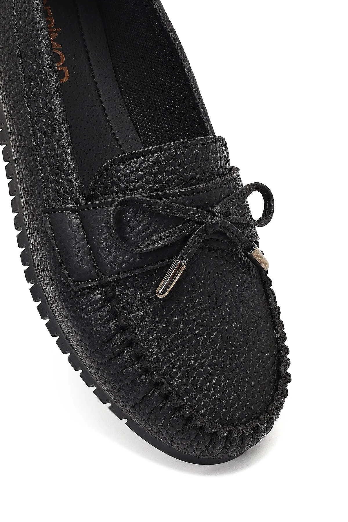 Kadın Siyah Tokalı Loafer - Image 9