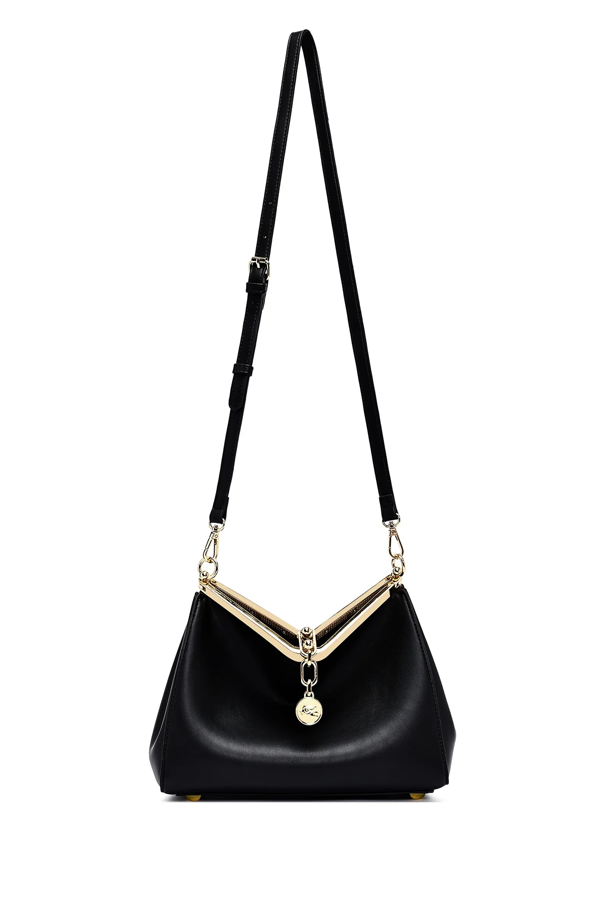 Kadın Siyah Uzun Askılı Kol Çantası - Image 6