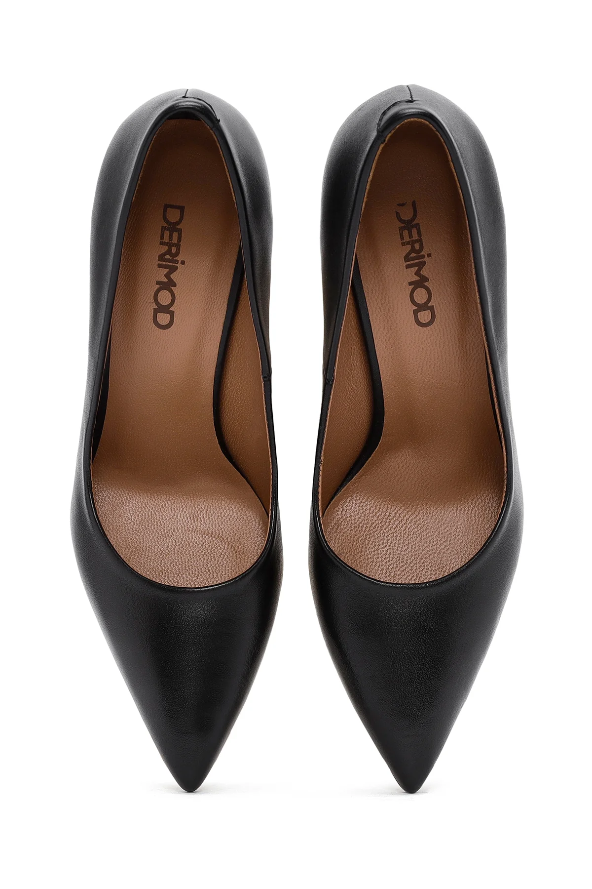 Kadın Siyah Yüksek İnce Topuklu Deri Stiletto - Image 8